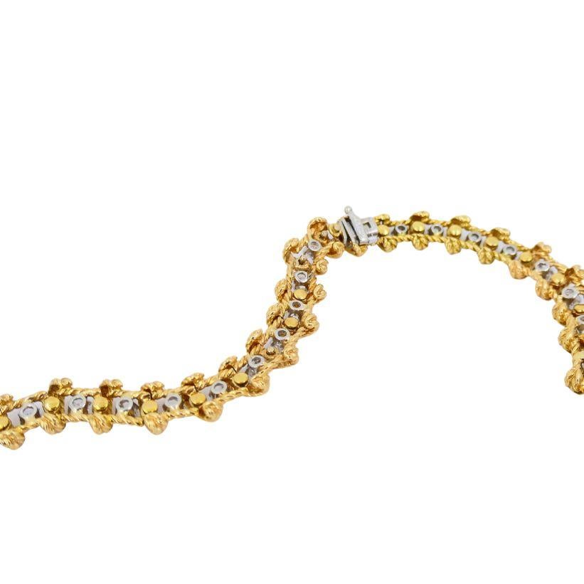 Ruser Diamond Necklace Two Bracelets Set Vintage Jewelry For Sale 6