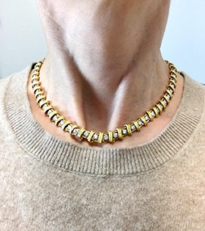 Ruser Diamond Necklace Two Bracelets Set Vintage Jewelry For Sale 7