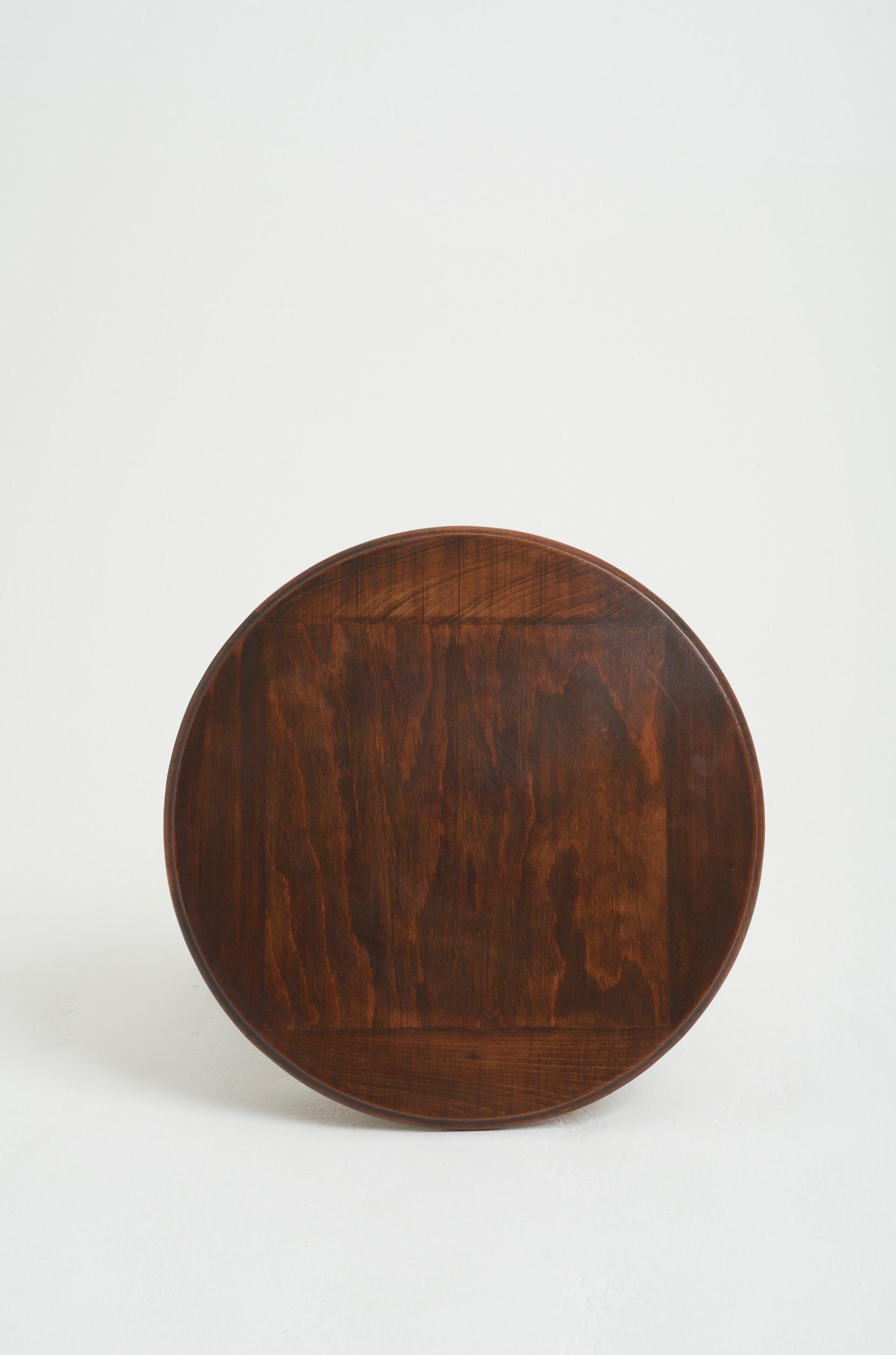Rush And Oak Side Table, France, 1940s 3