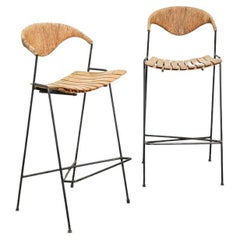 Vintage Rush Bar Stools by Arthur Umanoff