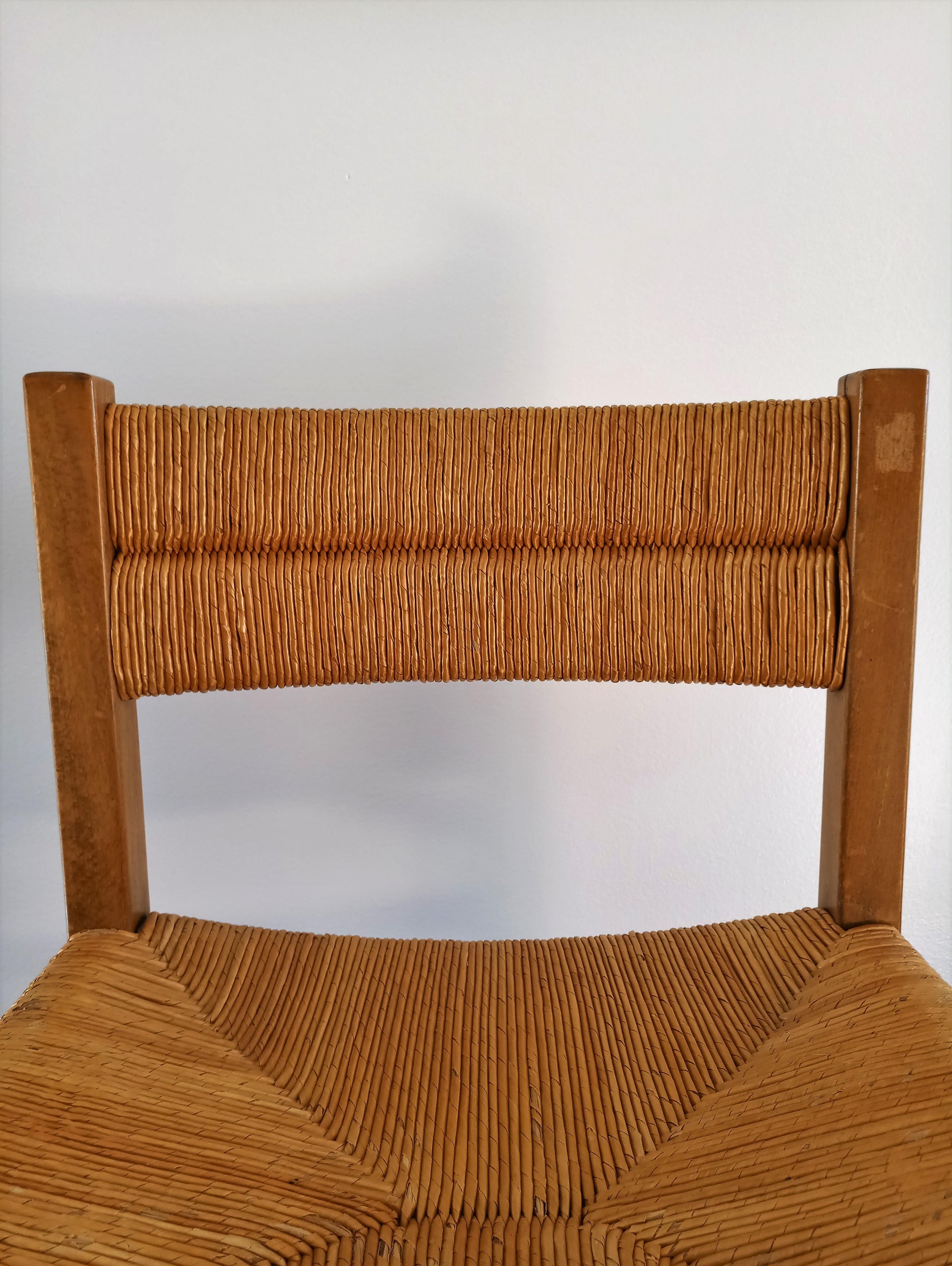 Rush Chair by Pierre Gautier Delaye, France, 1960s In Good Condition In New York, NY