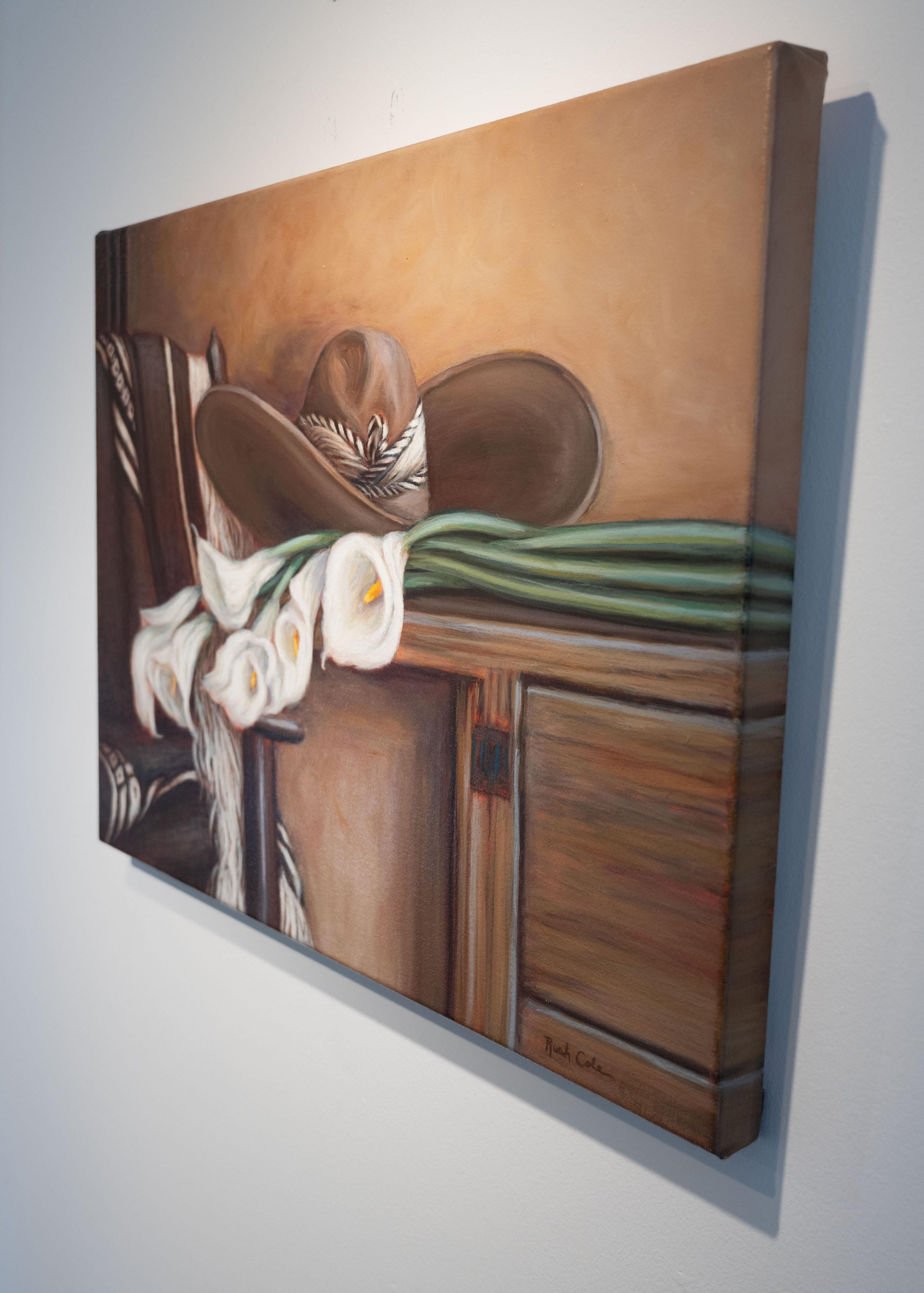 Sombrero - Still-Life Painting Marrone di Rush Cole