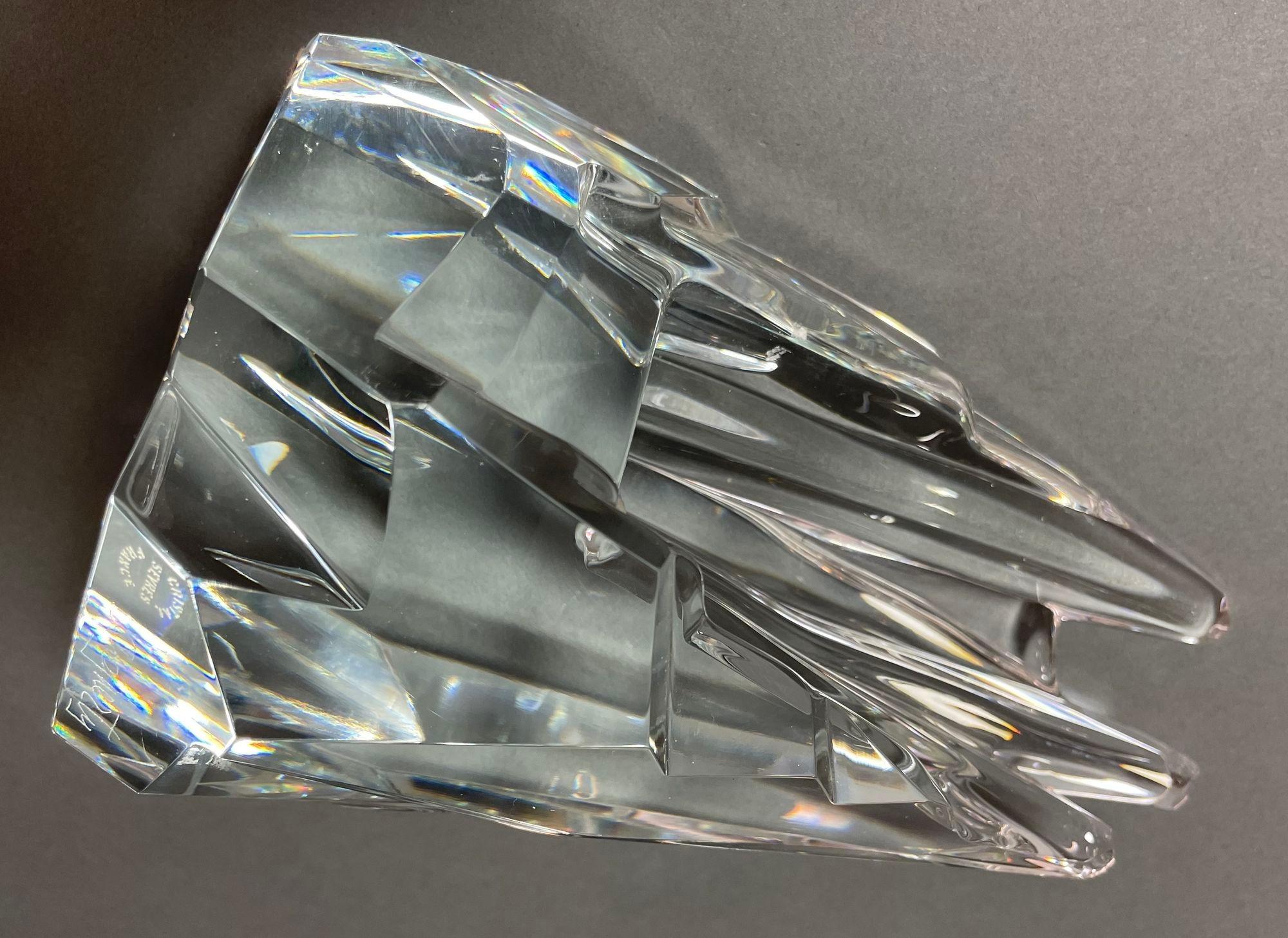 Rush Dougherty Briefbeschwerer aus Kristall, The Ice Palace Sevres Cristal, Frankreich, signiert, Kristall im Angebot 6