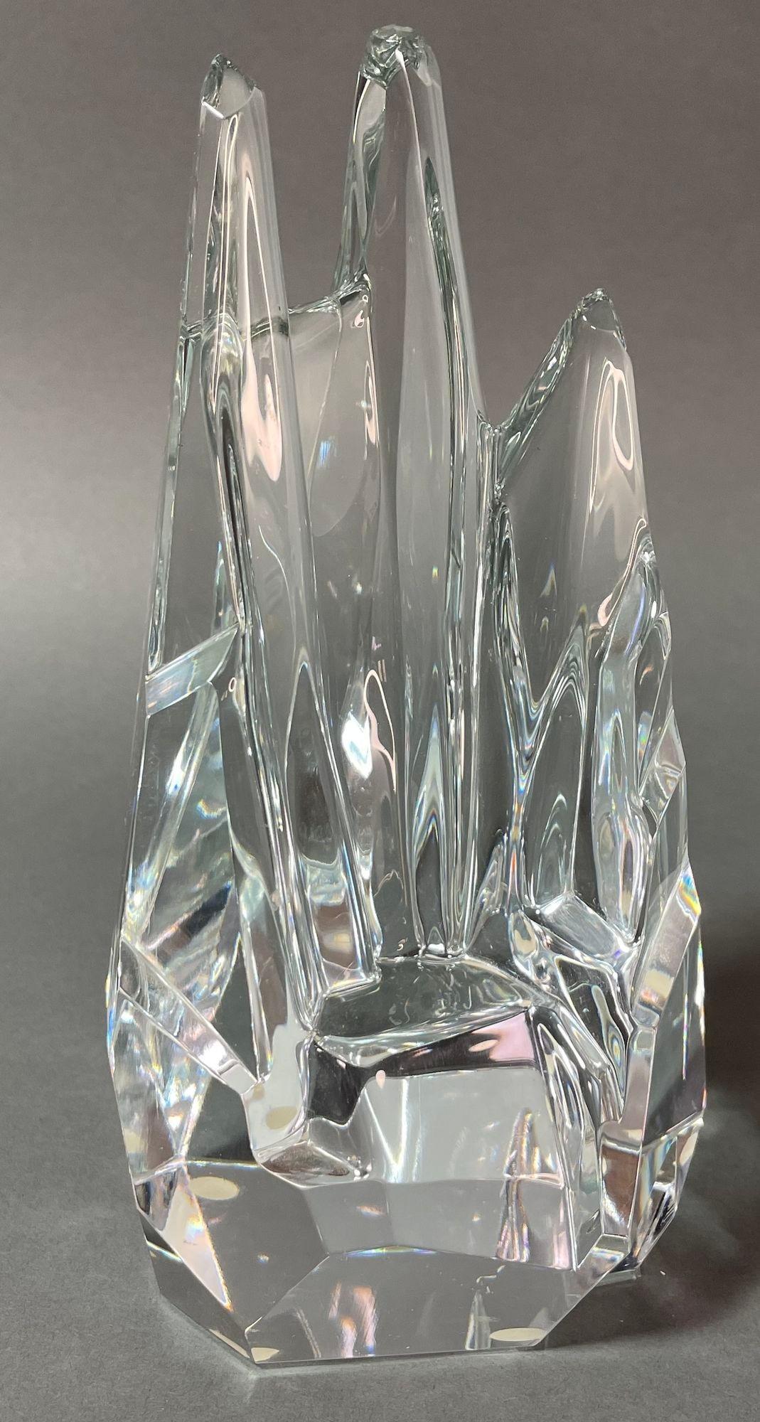 French Rush Dougherty The Ice Palace Sevres Cristal France Signed Crystal Paperweight For Sale