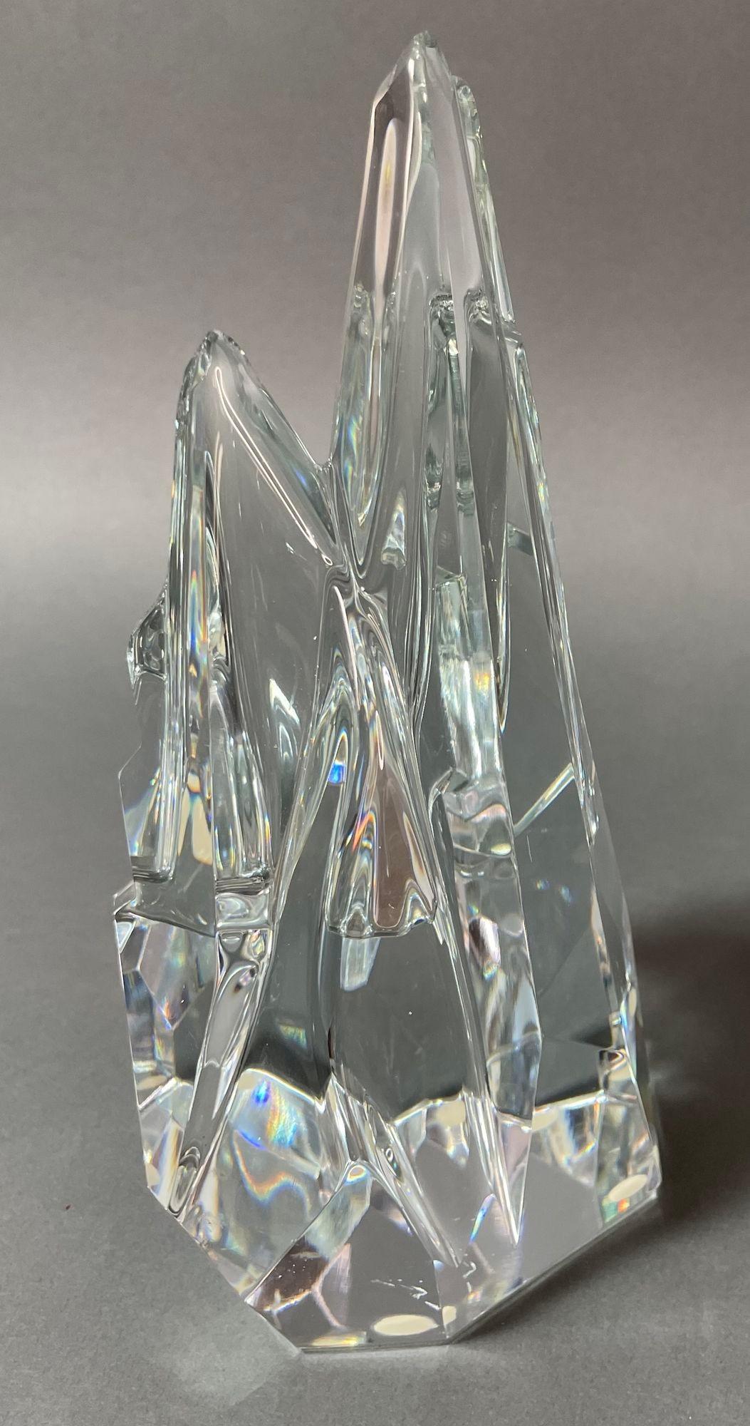 Rush Dougherty Briefbeschwerer aus Kristall, The Ice Palace Sevres Cristal, Frankreich, signiert, Kristall im Zustand „Gut“ im Angebot in North Hollywood, CA