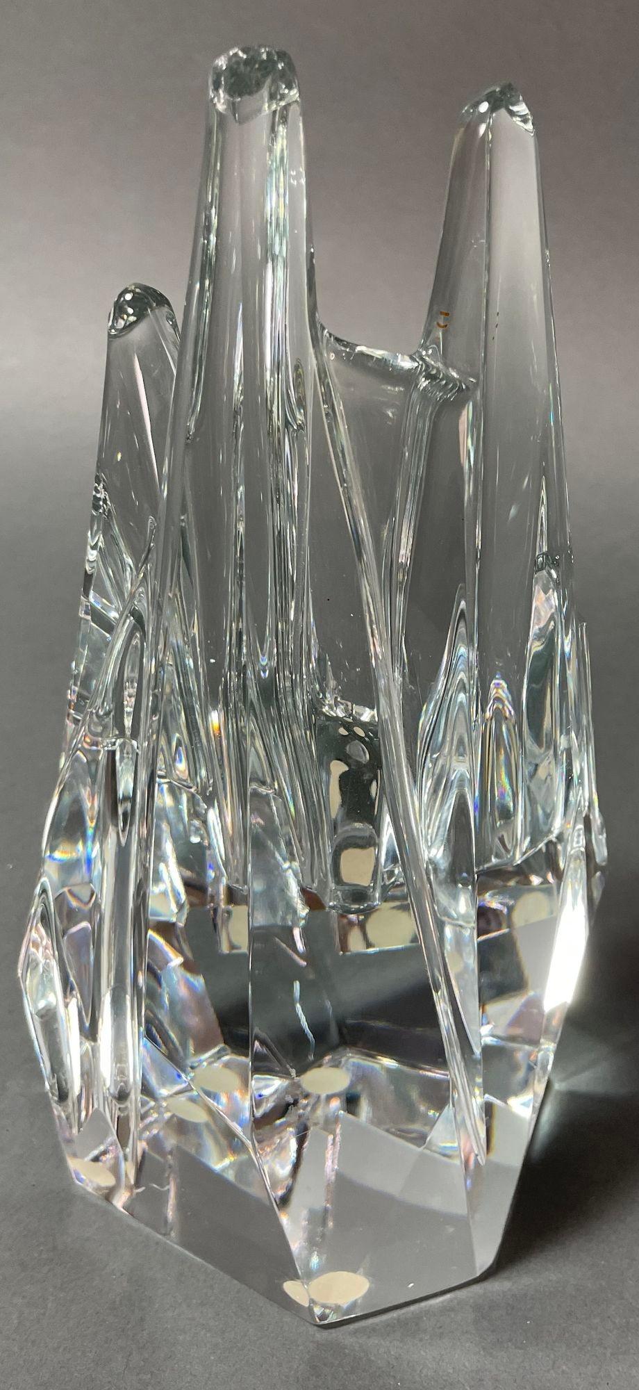 20th Century Rush Dougherty The Ice Palace Sevres Cristal France Signed Crystal Paperweight For Sale