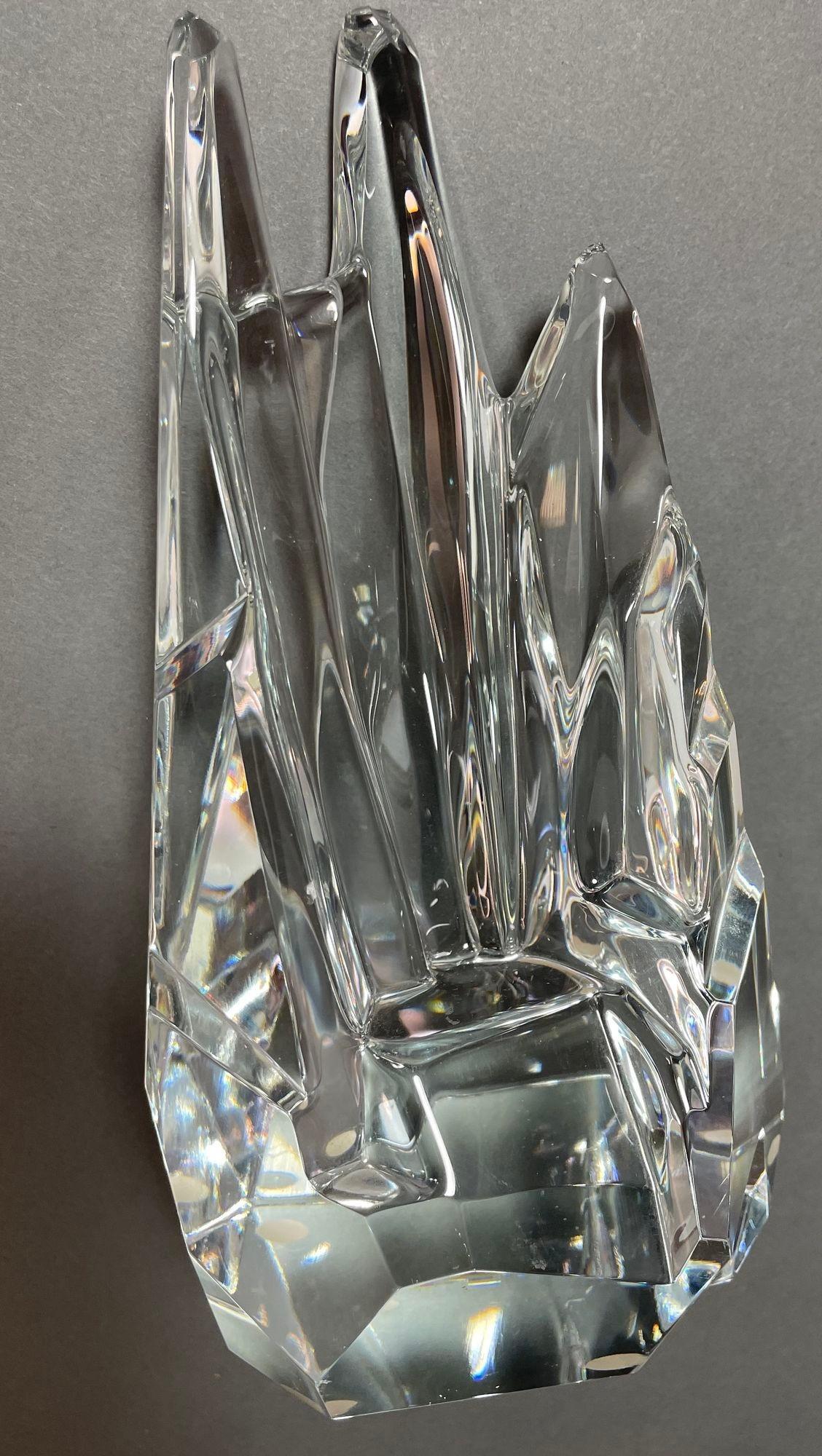 Rush Dougherty Briefbeschwerer aus Kristall, The Ice Palace Sevres Cristal, Frankreich, signiert, Kristall im Angebot 1