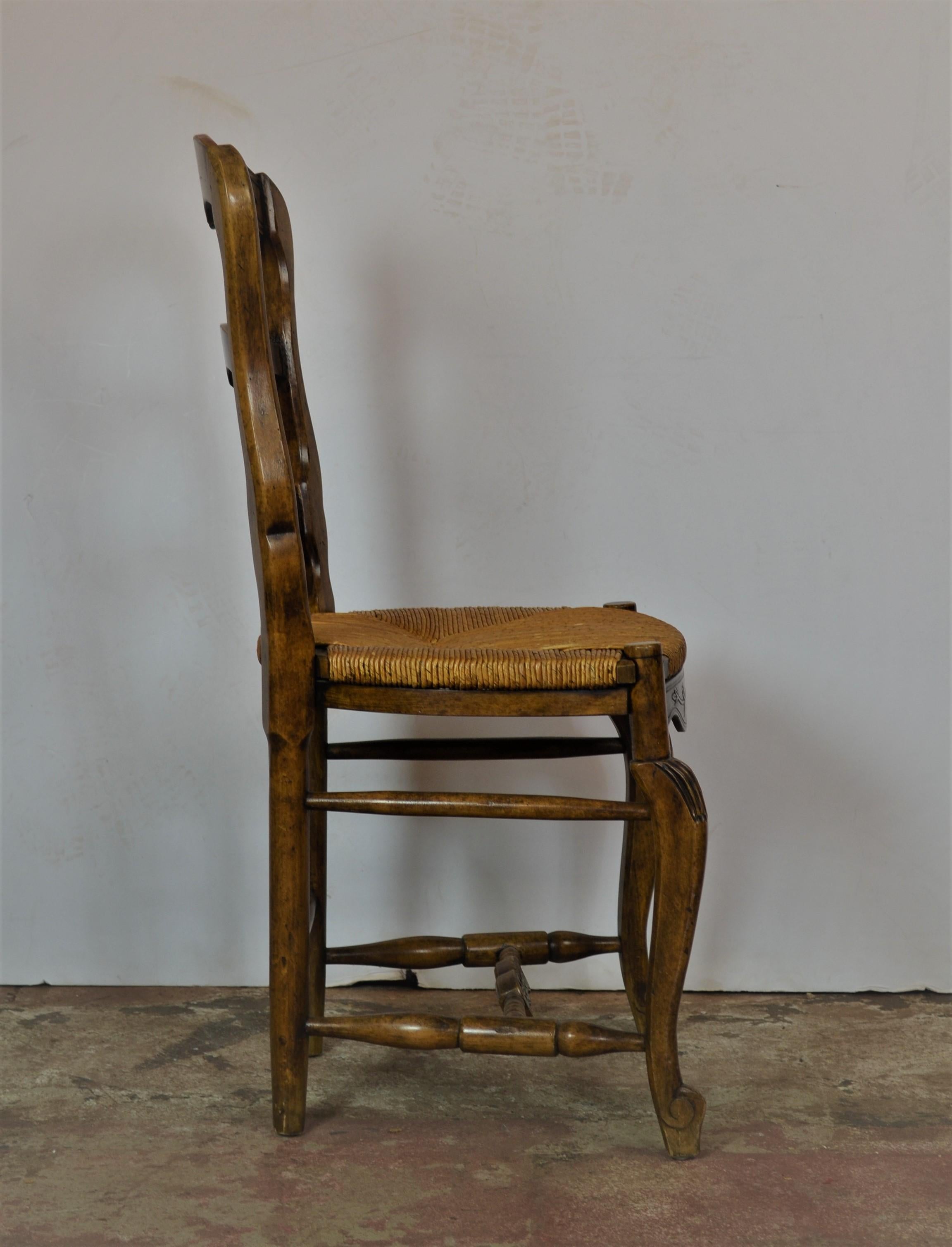 Wood Rush Seat Chairs