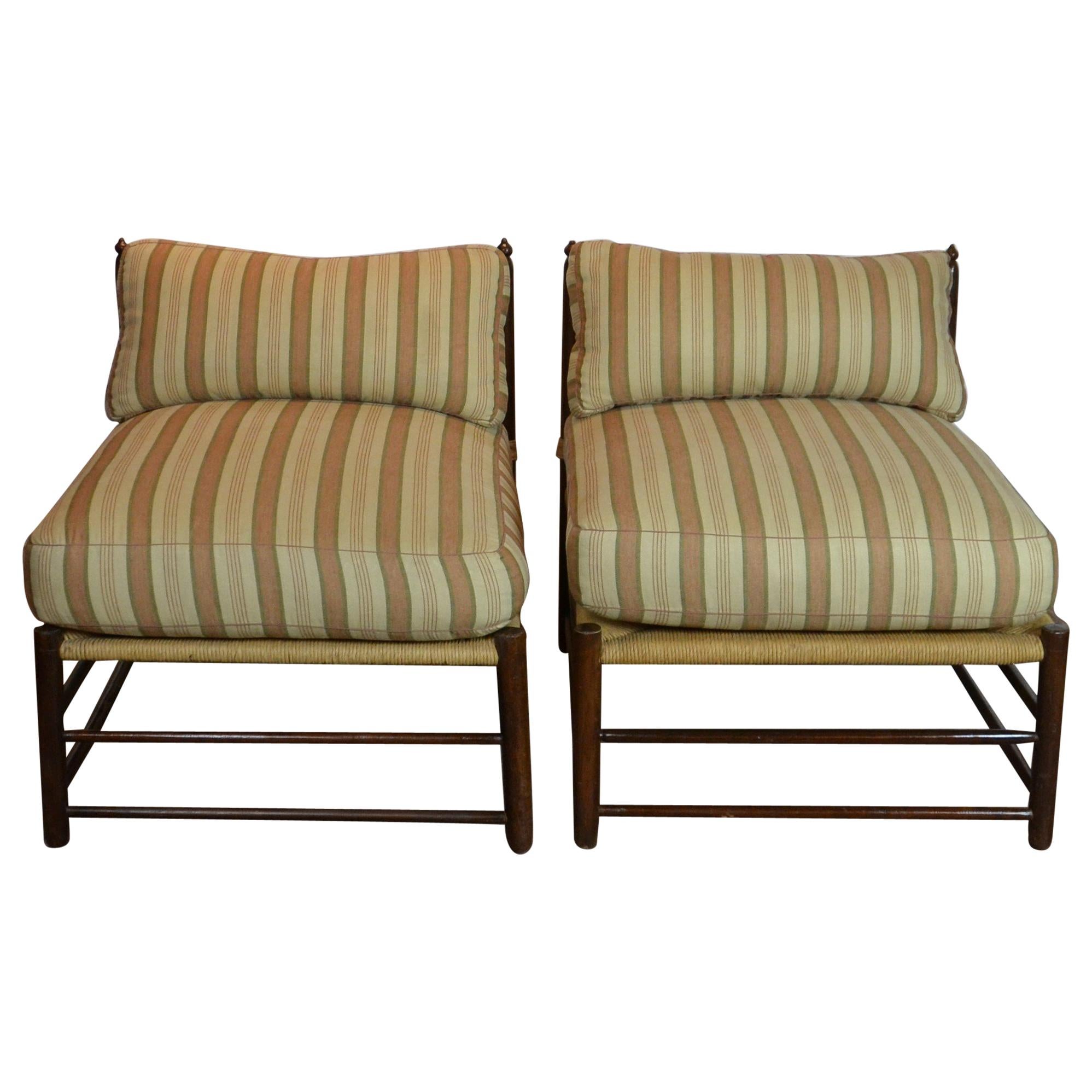 Woven Seat Club Chairs