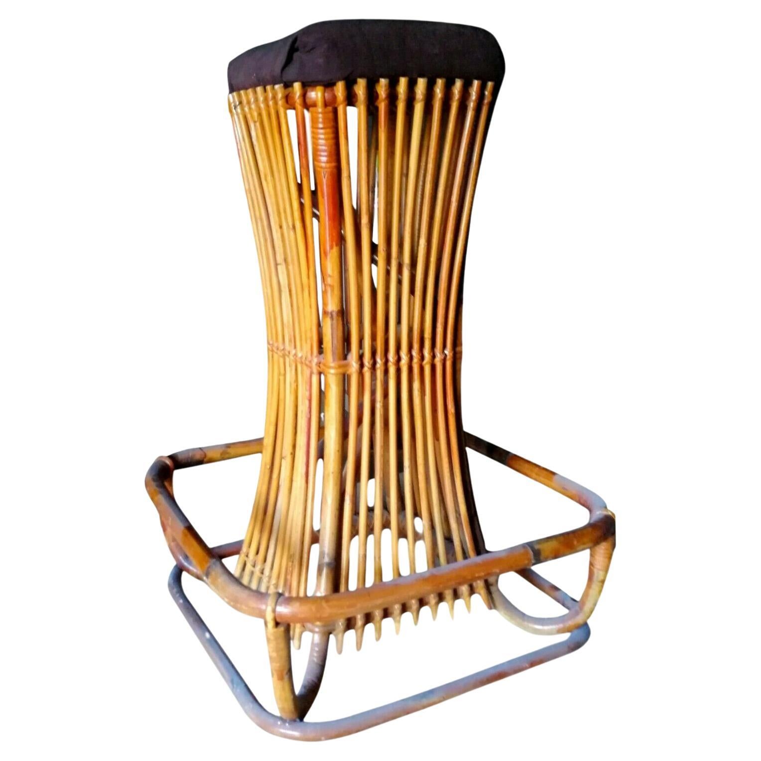 Rush stool design Tito Agnoli for Bonacina, 1950s