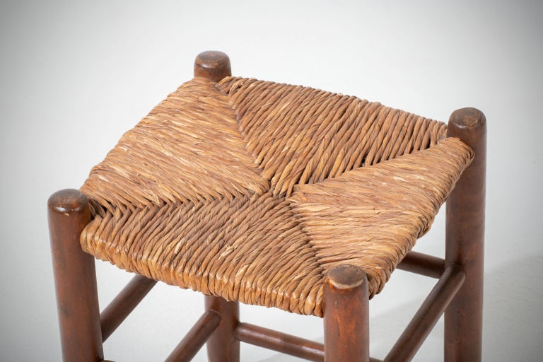 Rush Stools, in Style of Charlotte Perriand For Sale at 1stDibs
