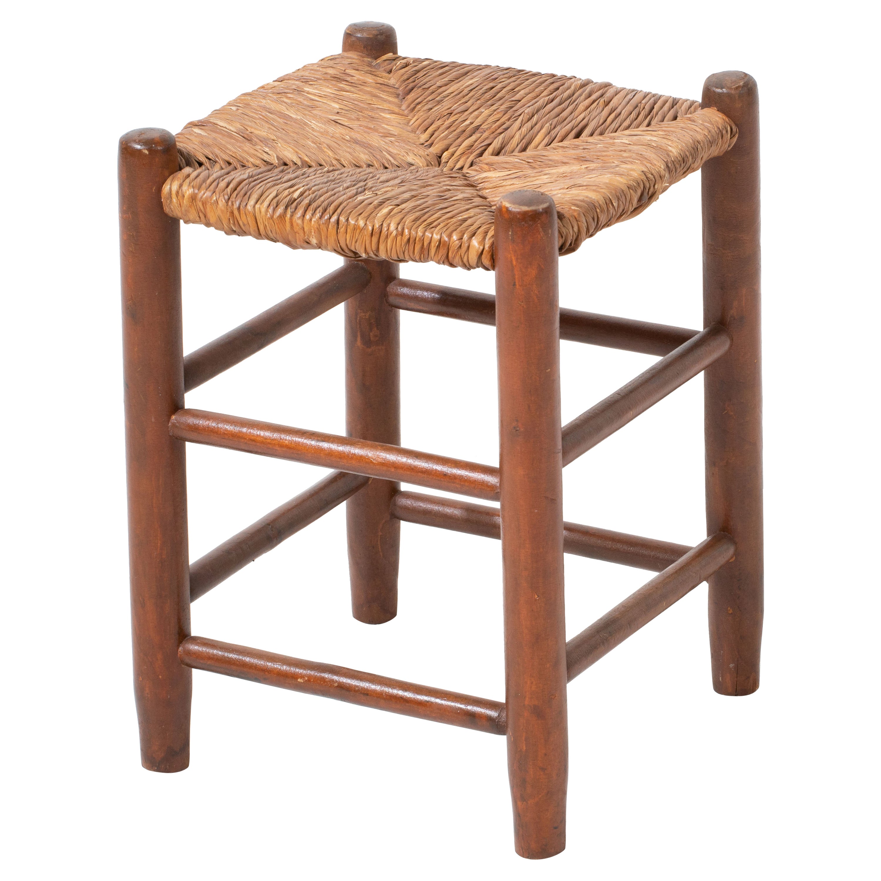 Rush Stools, in Style of Charlotte Perriand