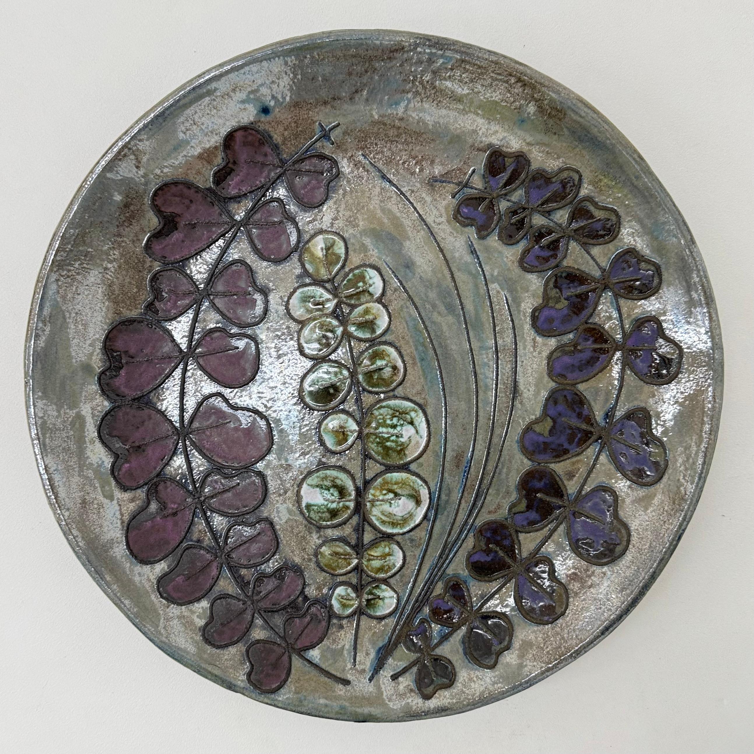 Piatto da parete in ceramica Rusha Handarbeit , Germania, anni '70 in vendita 3