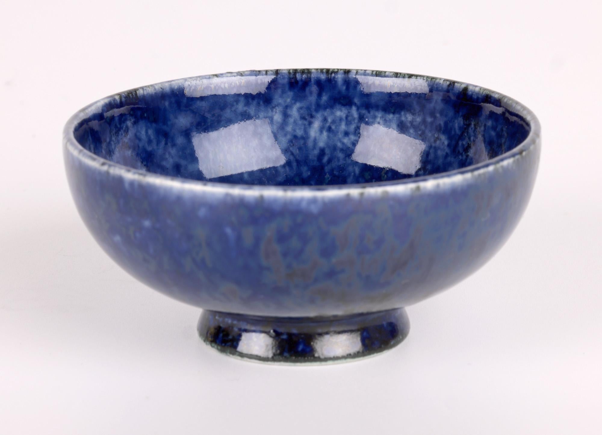 Ruskin Arts & Crafts Fine Blue Lustre Style Glazed Bowl In Good Condition For Sale In Bishop's Stortford, Hertfordshire
