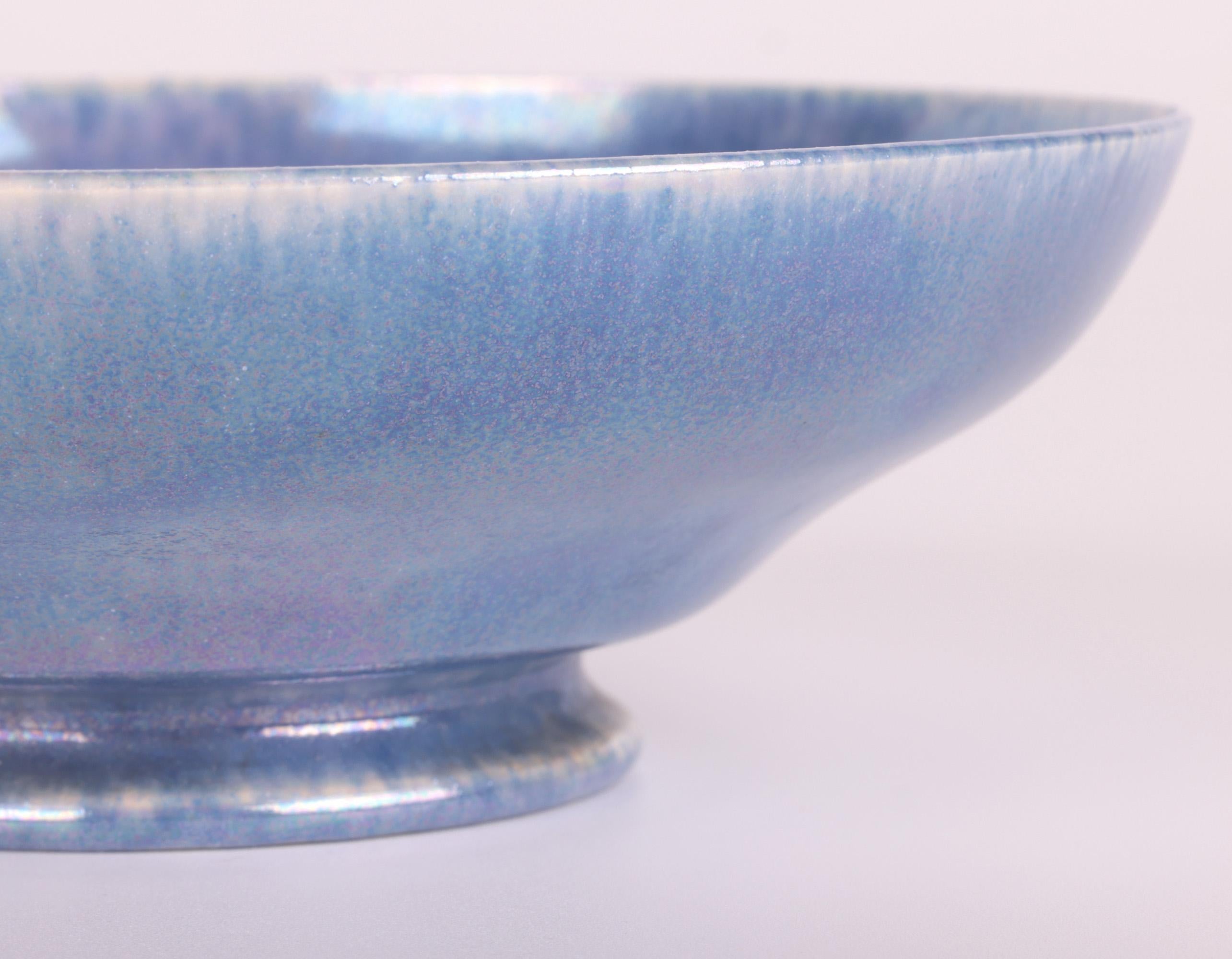 English Ruskin Arts & Crafts Fine Eggshell Lilac Lustre Glazed Bowl