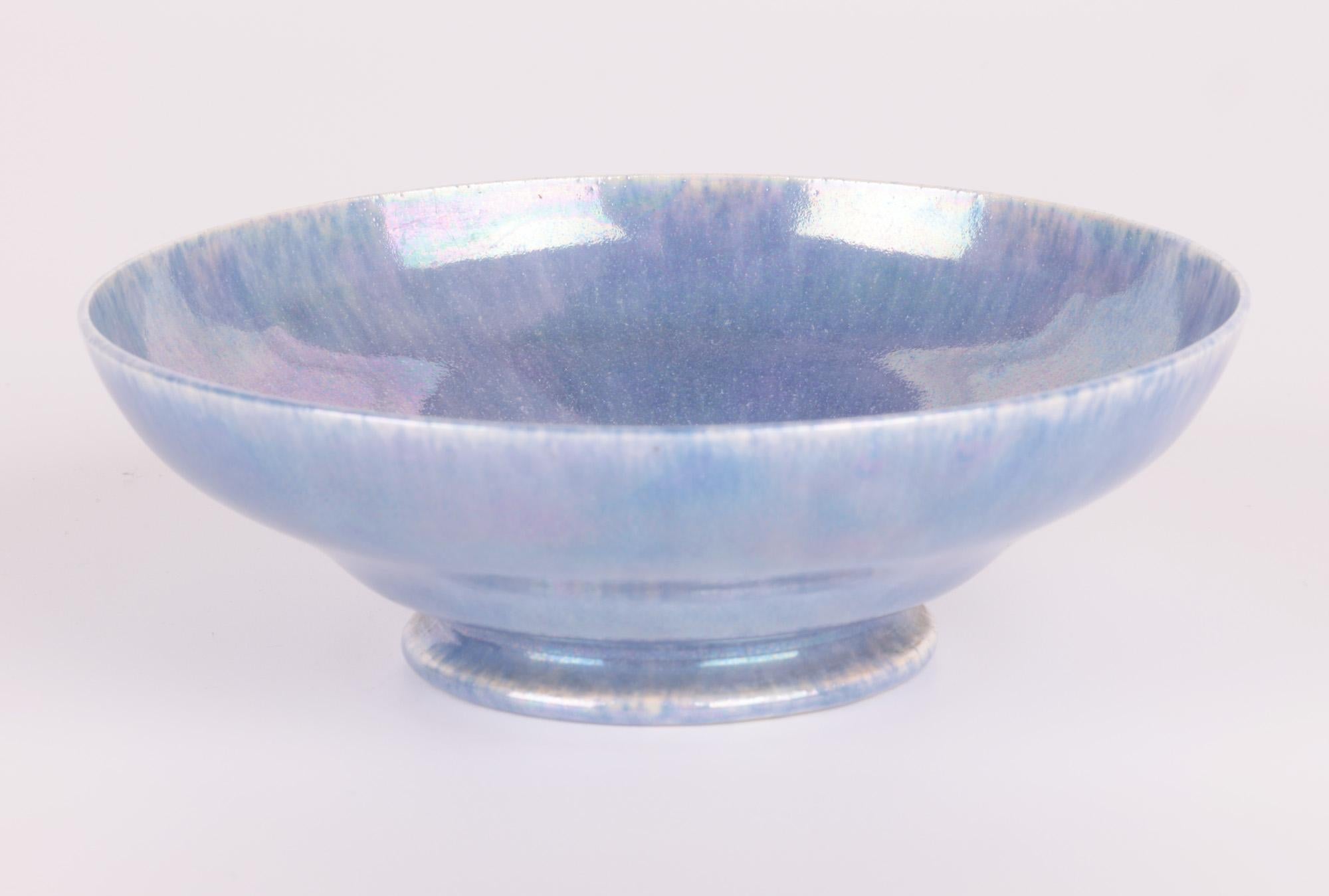 20th Century Ruskin Arts & Crafts Fine Eggshell Lilac Lustre Glazed Bowl
