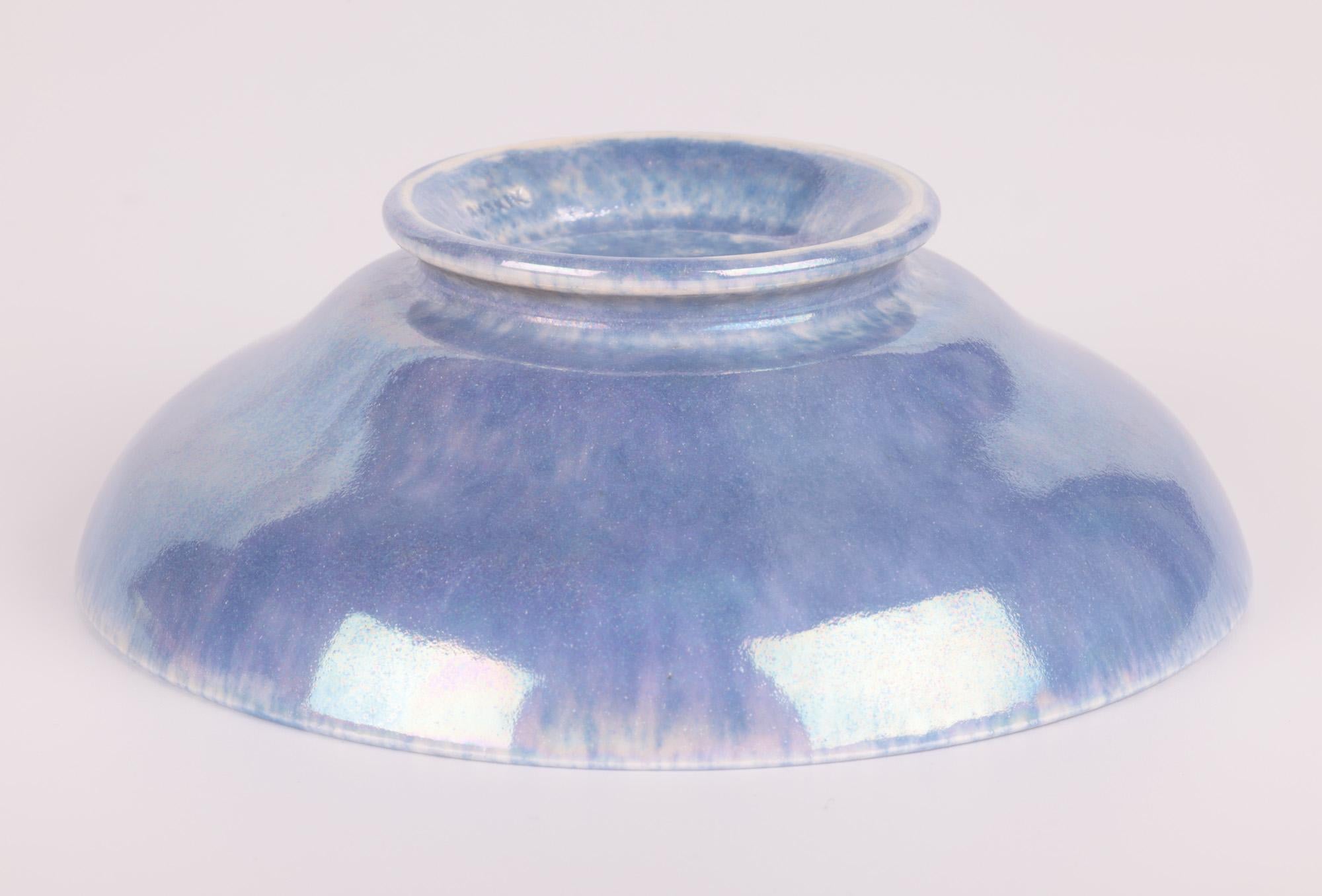 Pottery Ruskin Arts & Crafts Fine Eggshell Lilac Lustre Glazed Bowl