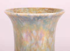 Ruskin Arts & Crafts Fine Ochre & Blue Lustre Glazed Vase