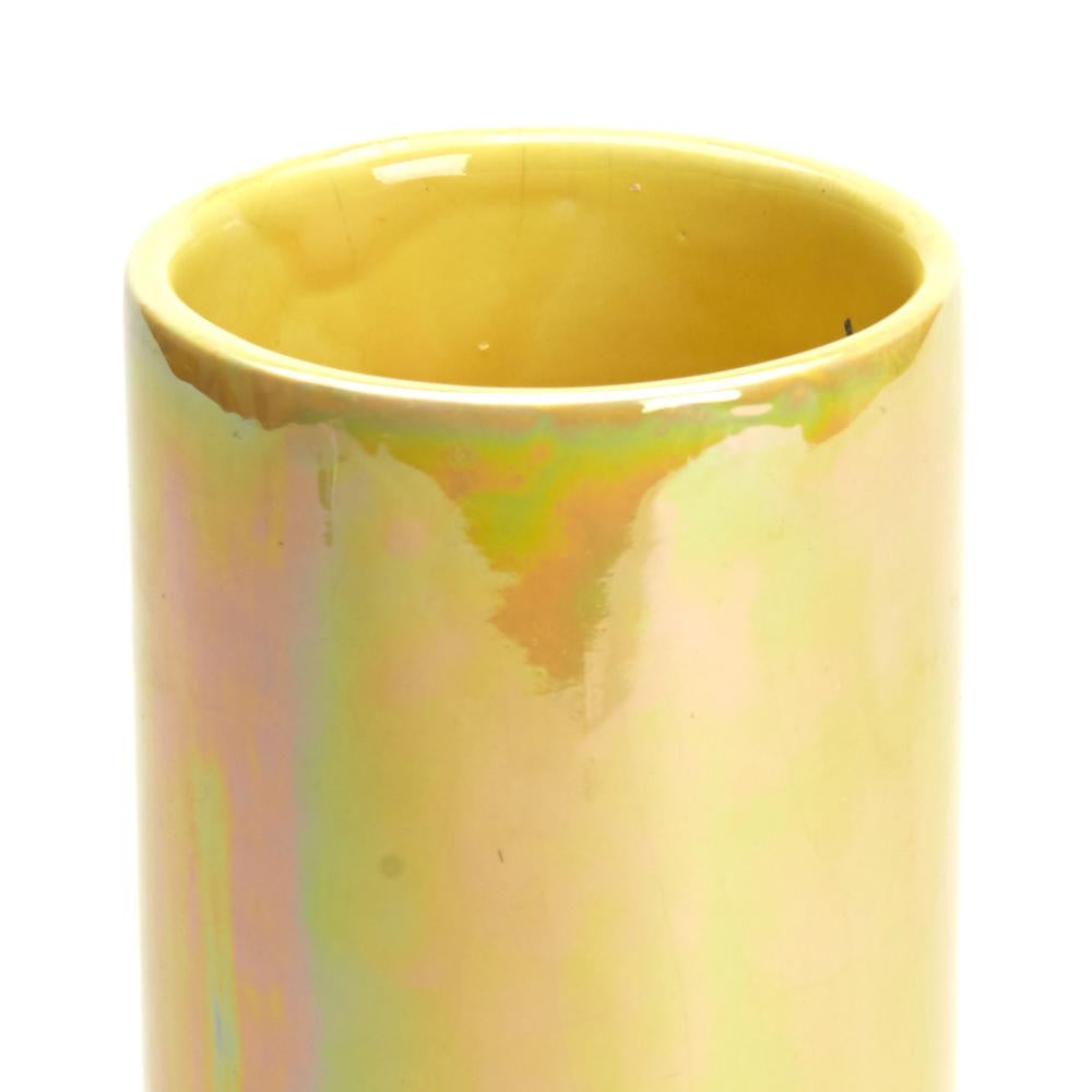 Ruskin Attributed Arts & Crafts Yellow Lustre Ceramic Vase In Good Condition In Bishop's Stortford, Hertfordshire