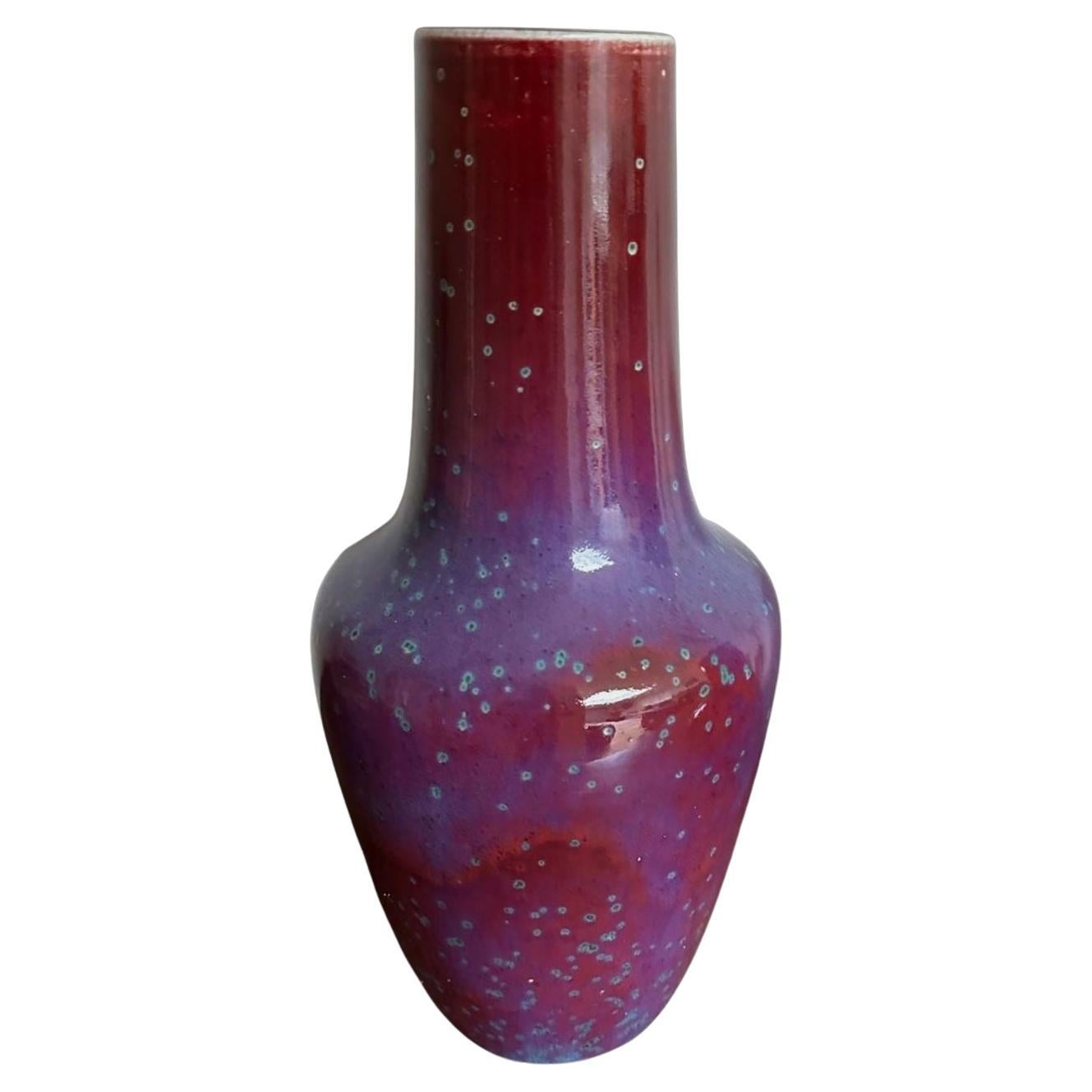 Ruskin High-Fired Vase For Sale