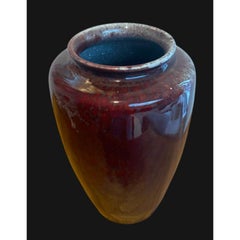 Ruskin High Fired Vase with Good Sang De Boeuf Glaze