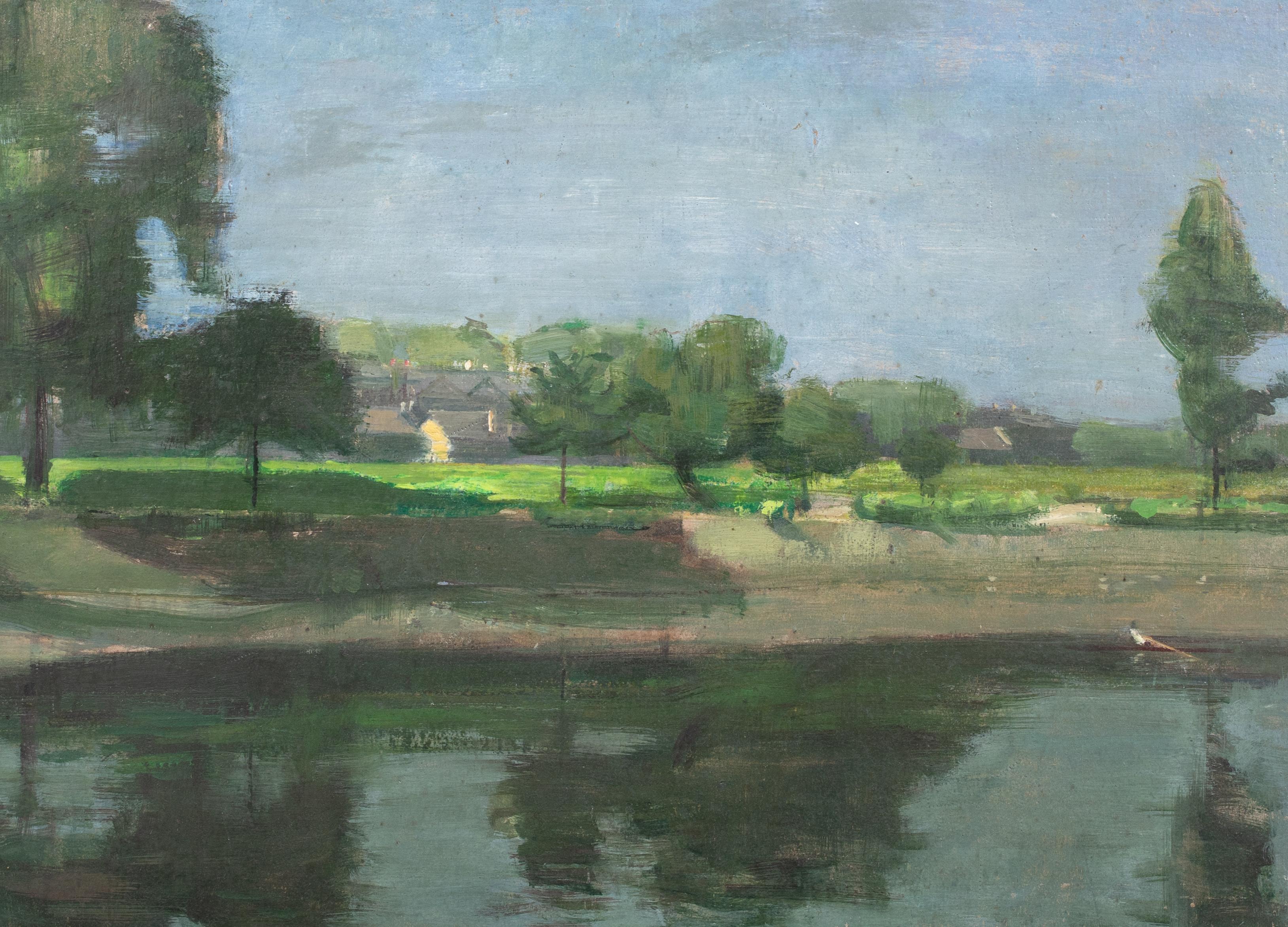 Morning On The River Thames, Barnes, circa 1935 For Sale 2