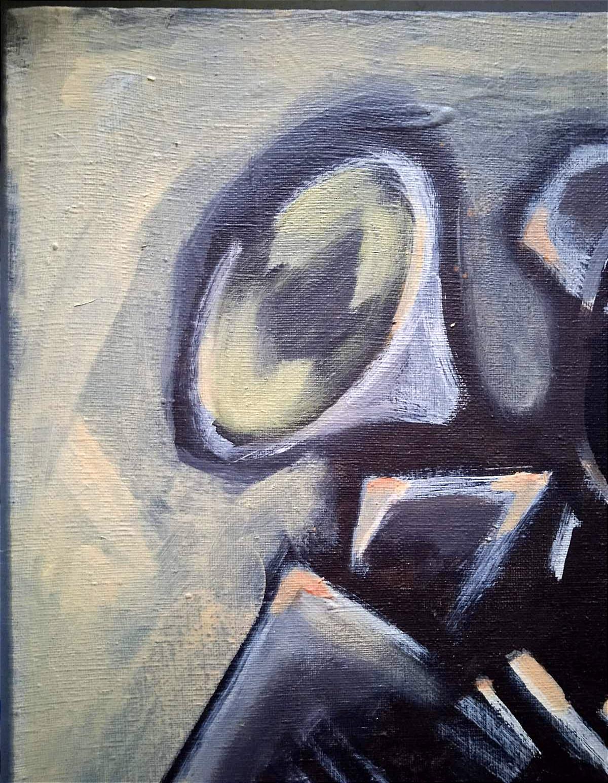 Der Mann und das Orchester (Grau), Abstract Painting, von Ruslan Perekucha