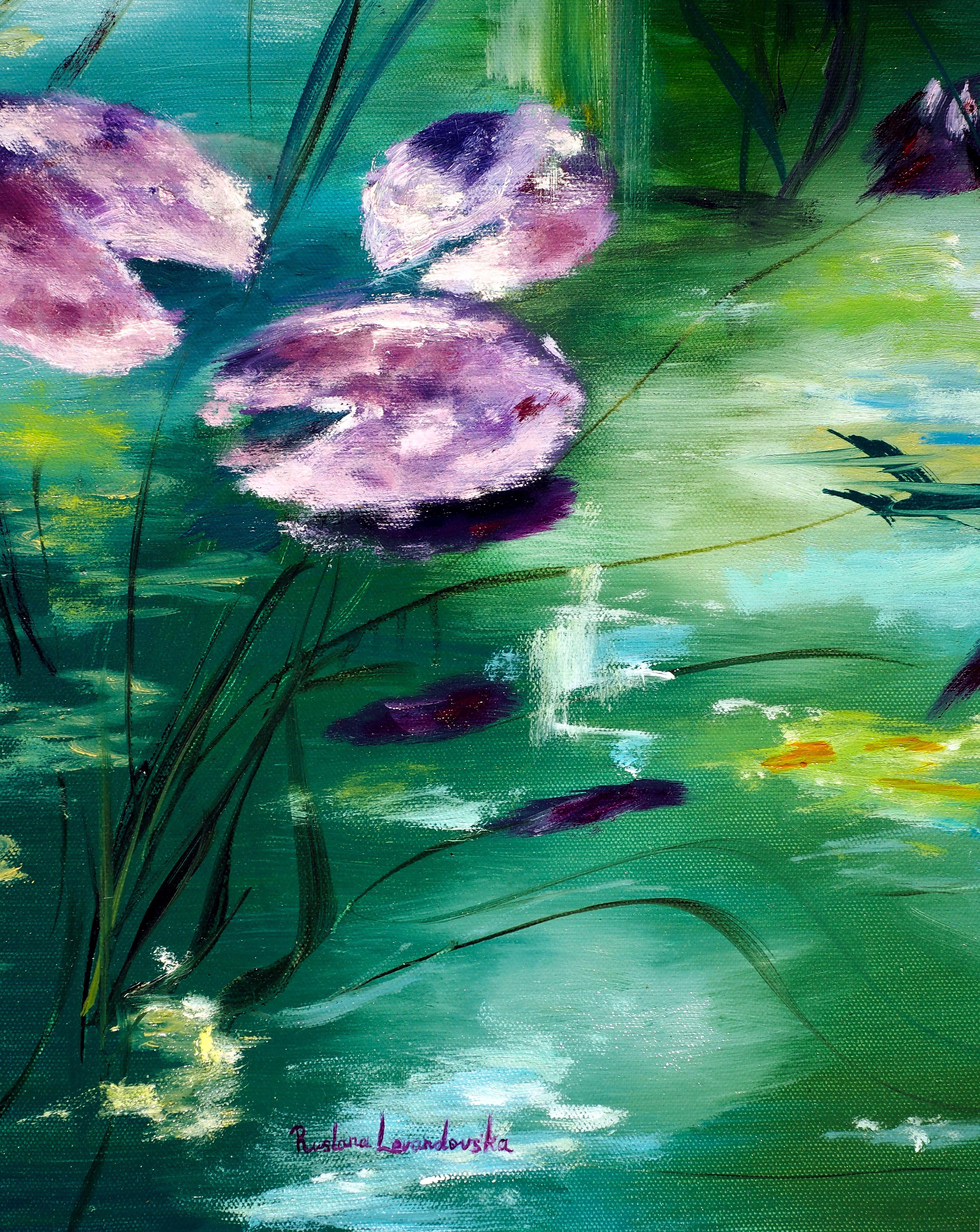 Monet's Pond, Gemälde, Öl auf Leinwand im Angebot 1
