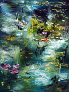 Monet's Pond, Painting, Oil on Canvas
