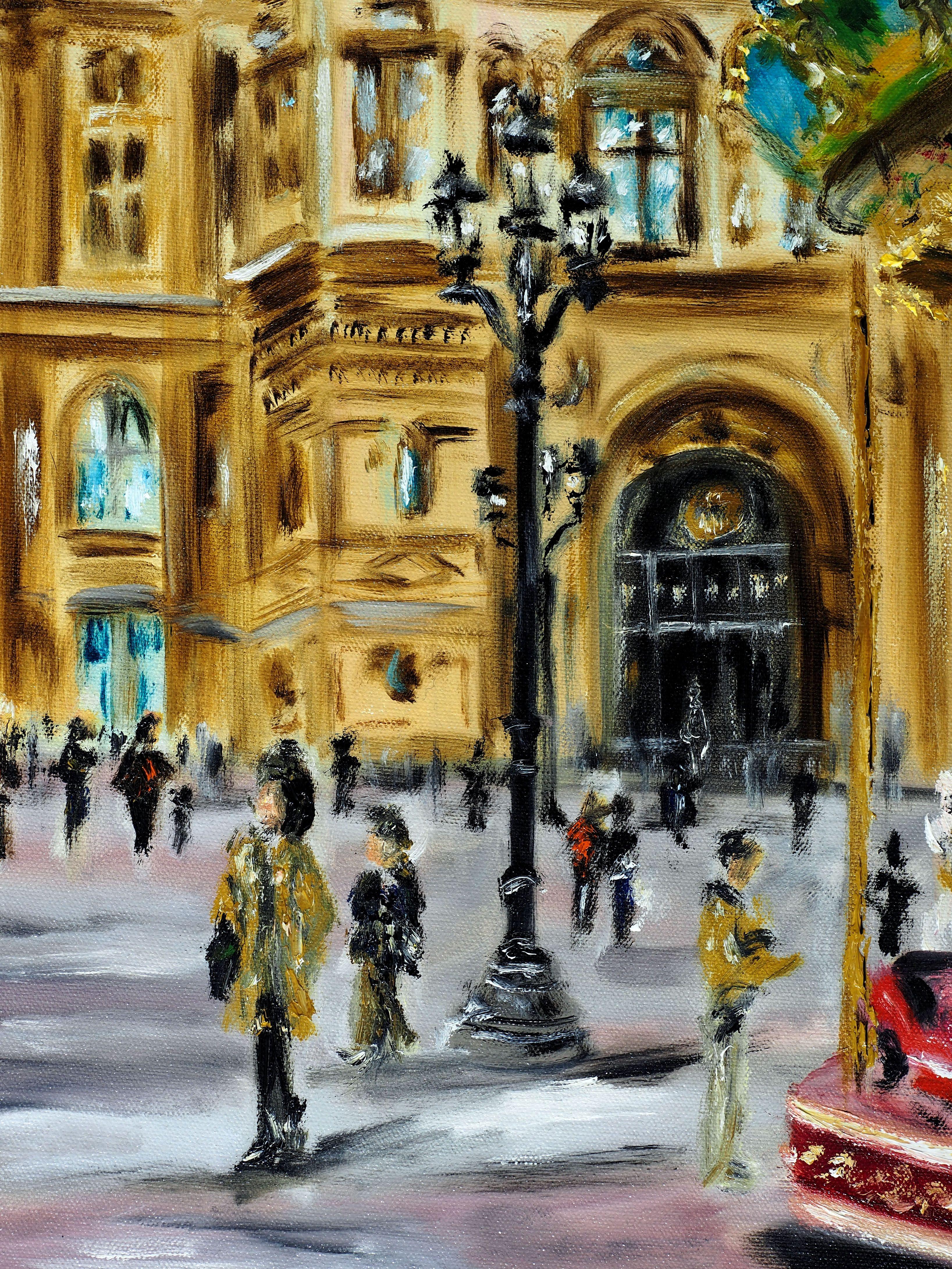 Le strade di Parigi, Pittura, Olio su tela in vendita 1