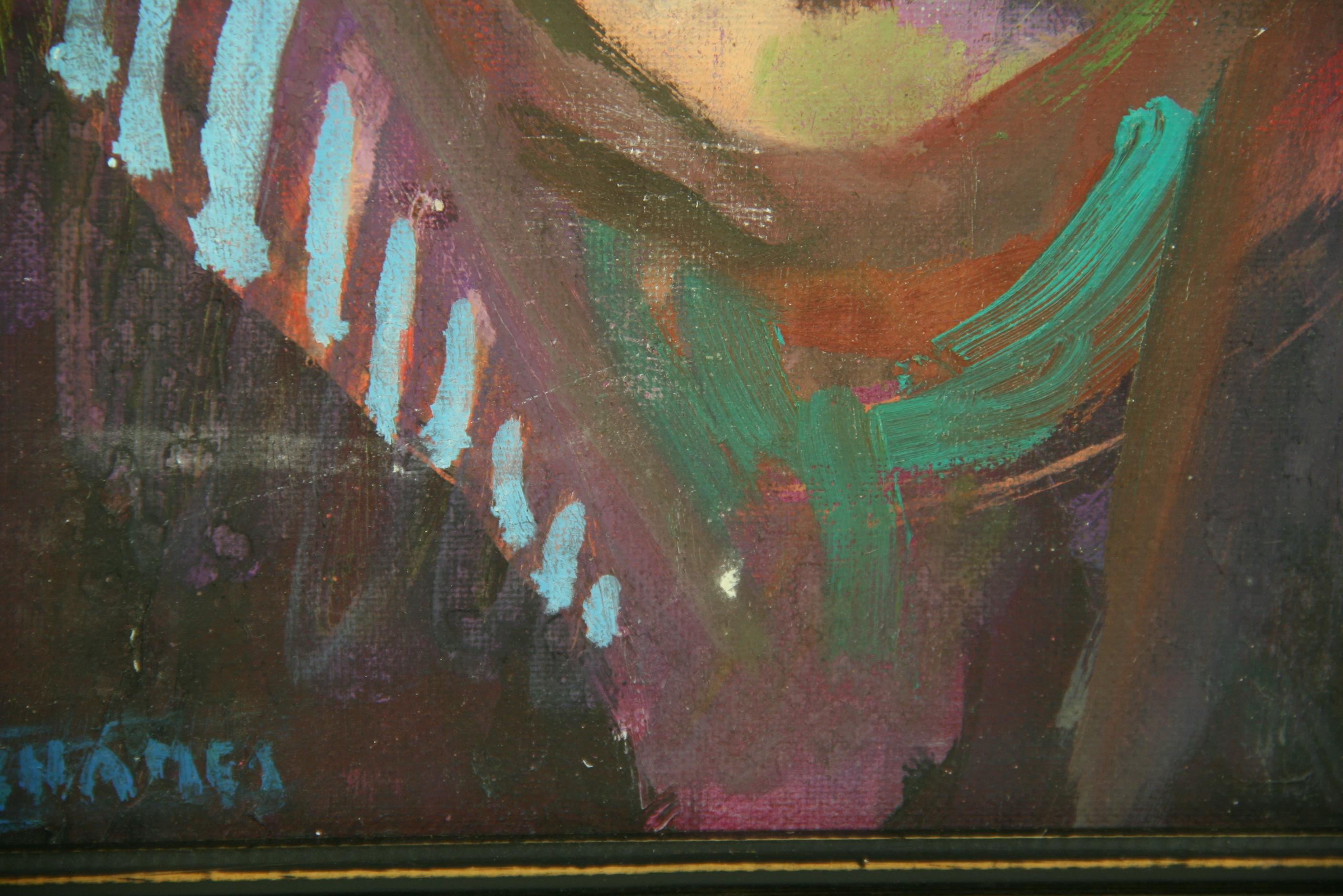 Expressionnisme abstrait  Portrait de femme en vente 2