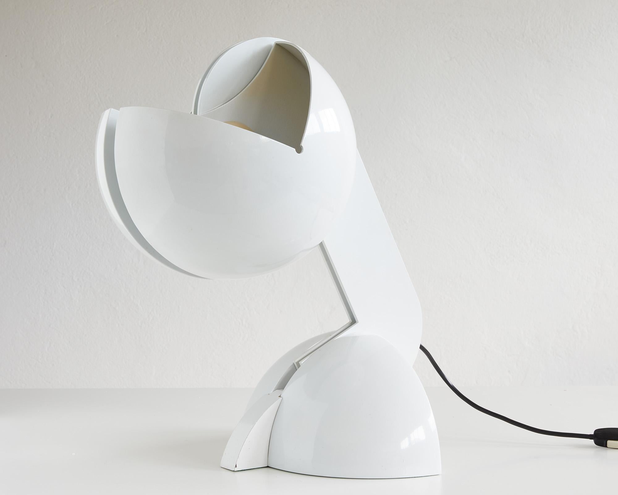 Enameled Ruspa Sculptural Table Lamp by Gae Aulenti for Martinelli Luci, Italy, 1968