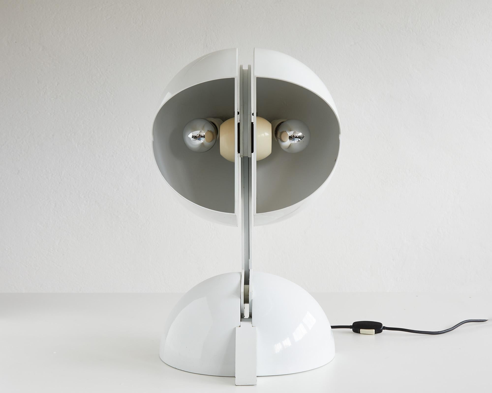 Metal Ruspa Sculptural Table Lamp by Gae Aulenti for Martinelli Luci, Italy, 1968