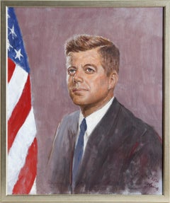 En la Plaza - John F. Kennedy, retrato de Alex Schloss