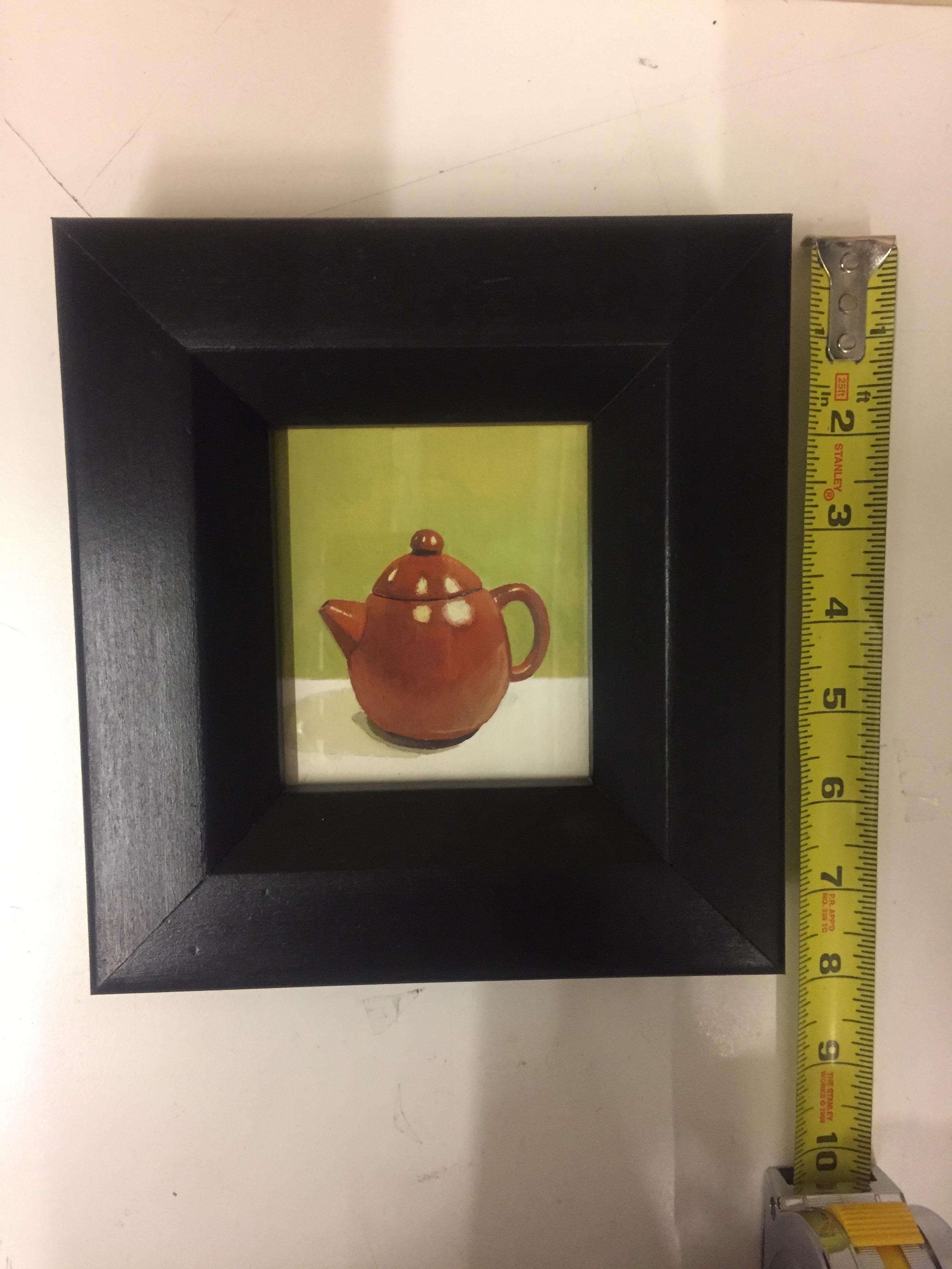 Red-Brown Teapot - Painting by Russ Havard