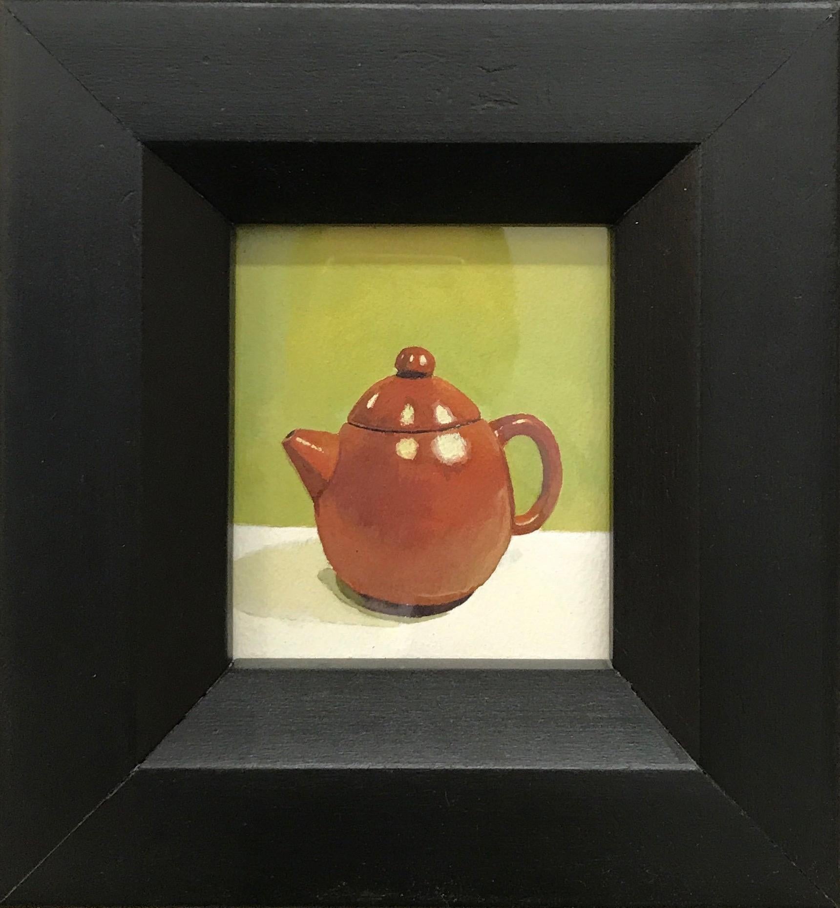 Russ Havard Still-Life Painting - Red-Brown Teapot