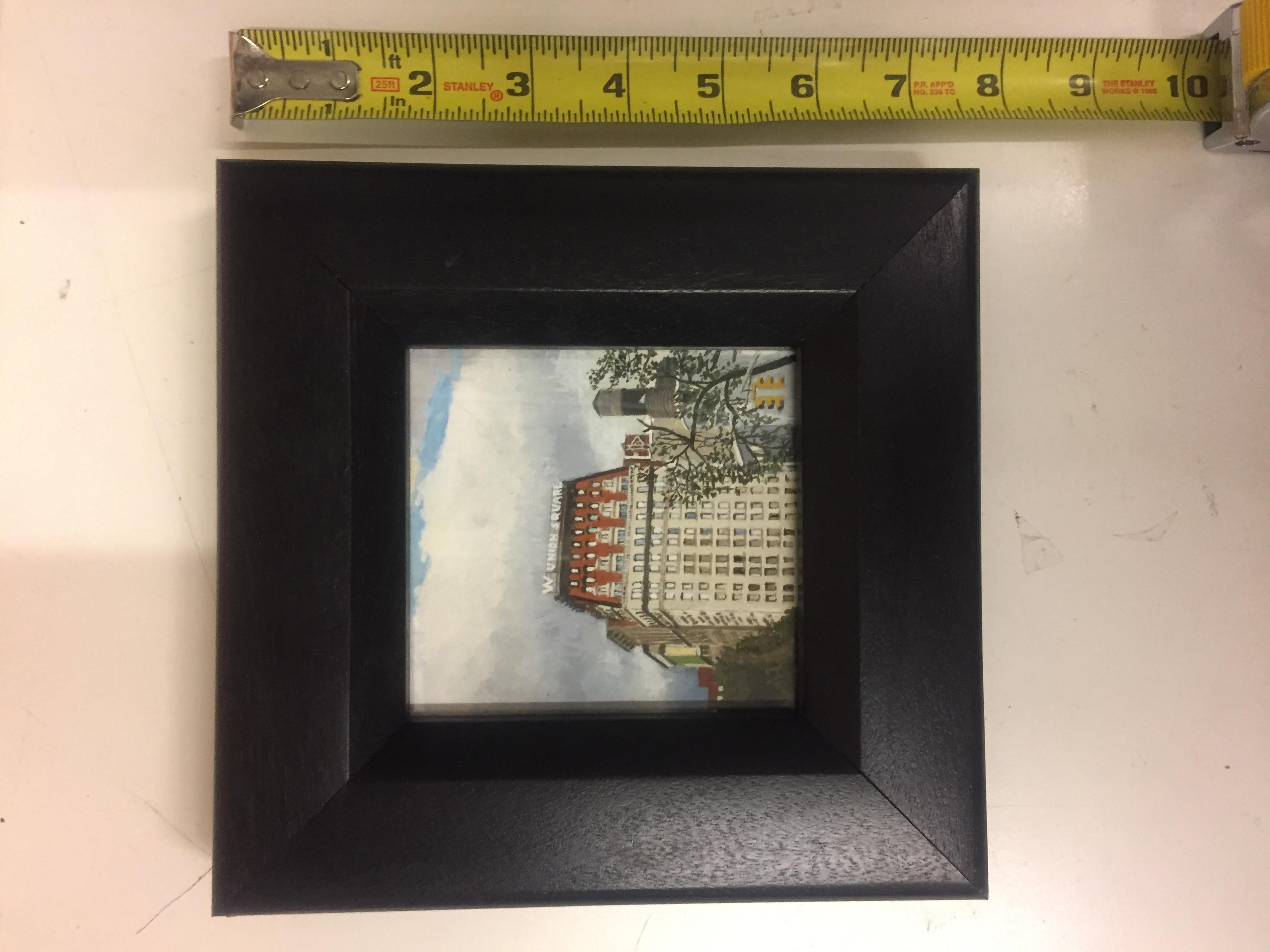 Union Square, Framed - Painting by Russ Havard