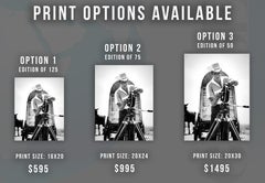 James Dean with Camera on the Set Globe Photos Fine Art Print