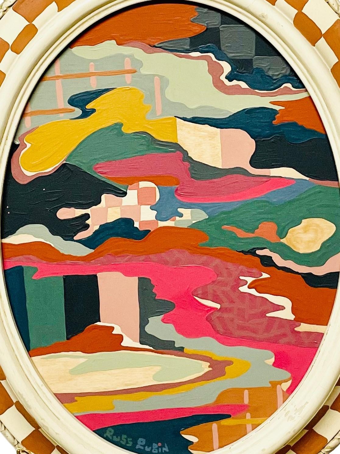 „Temporary Cure for Existential Dread No. 16“ Zeitgenössische farbenfrohe Landschaft im Angebot 2