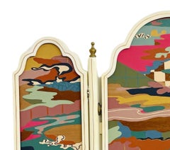 "Cura temporanea per il terrore esistenziale n. 32" Paesaggio contemporaneo colorato