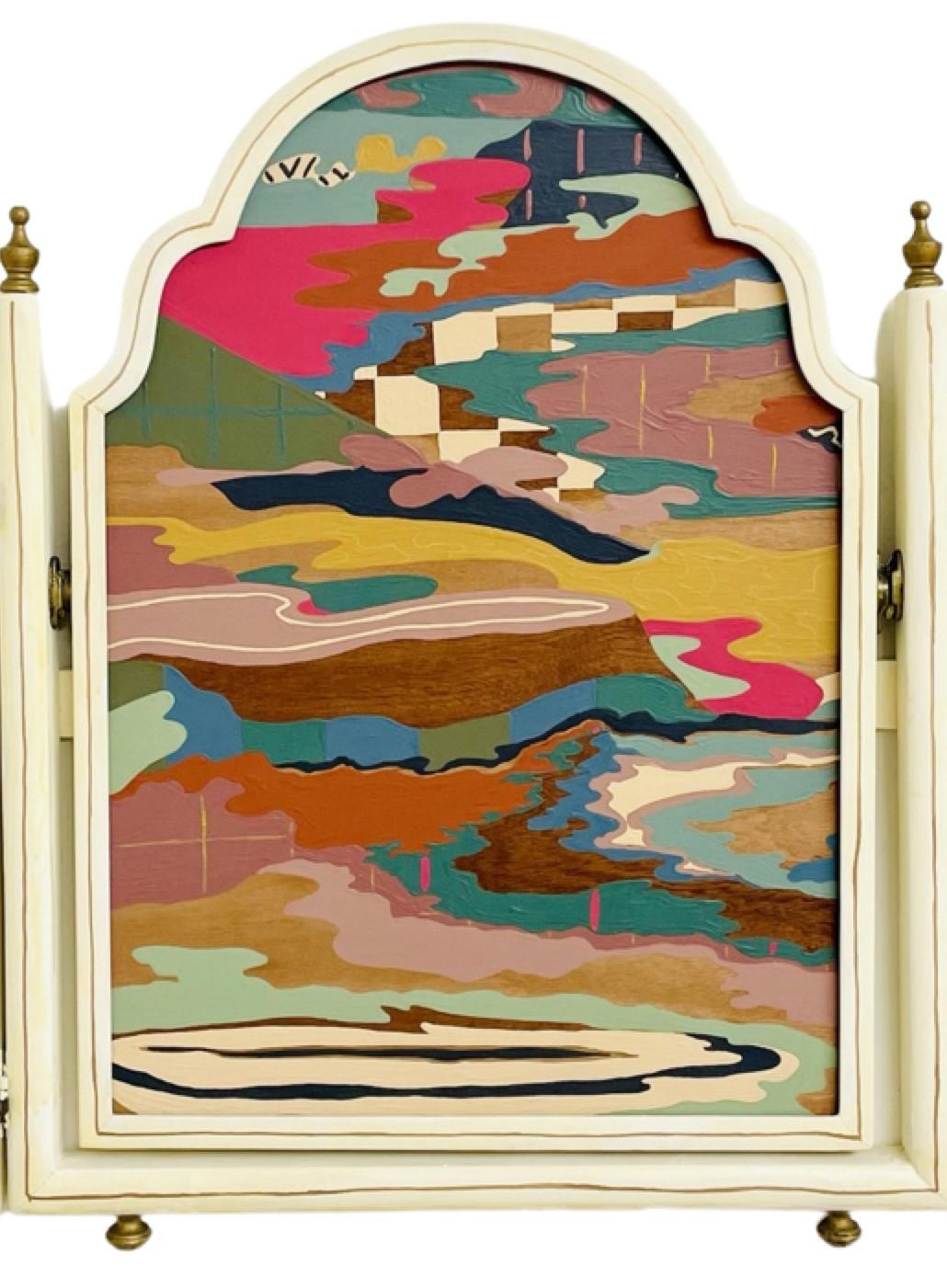 „Temporary Cure for Existential Dread No. 32“ Zeitgenössische farbenfrohe Landschaft im Angebot 2