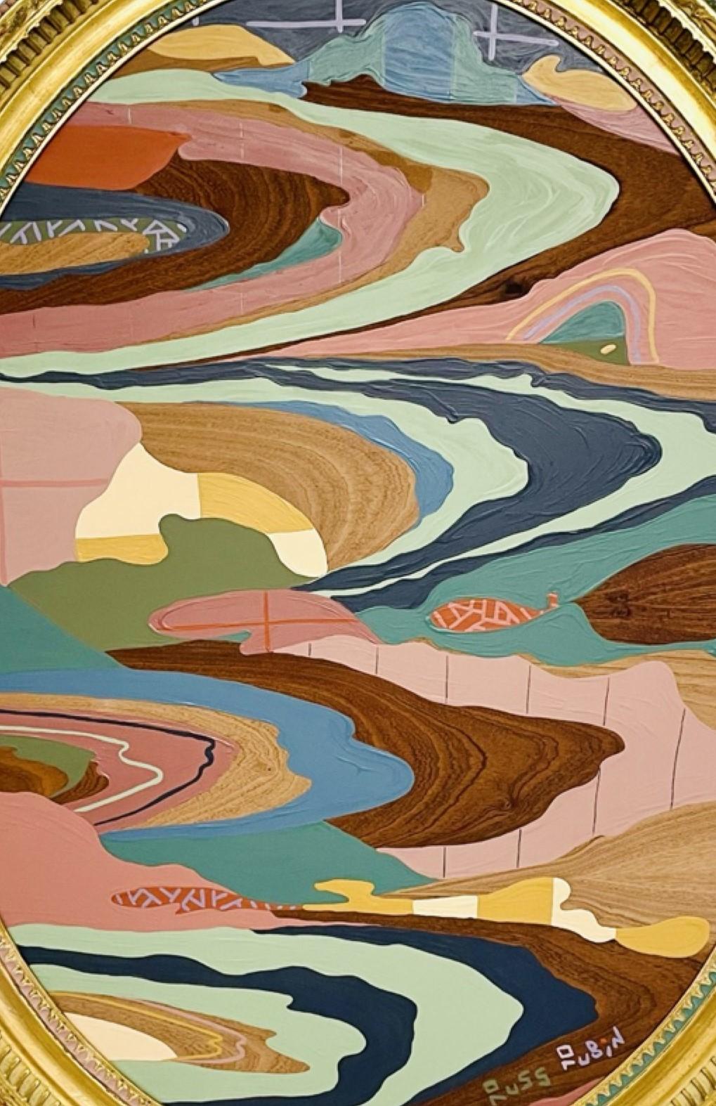 „Temporary Cure for Existential Dread No. 37“ Zeitgenössische farbenfrohe Landschaft im Angebot 2