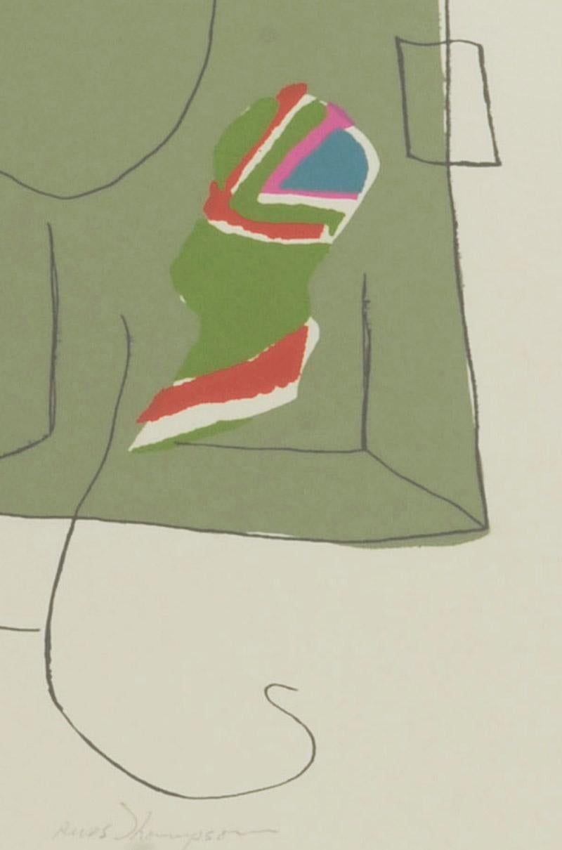 Things Kept - Beige Abstract Print by Russ Thompson