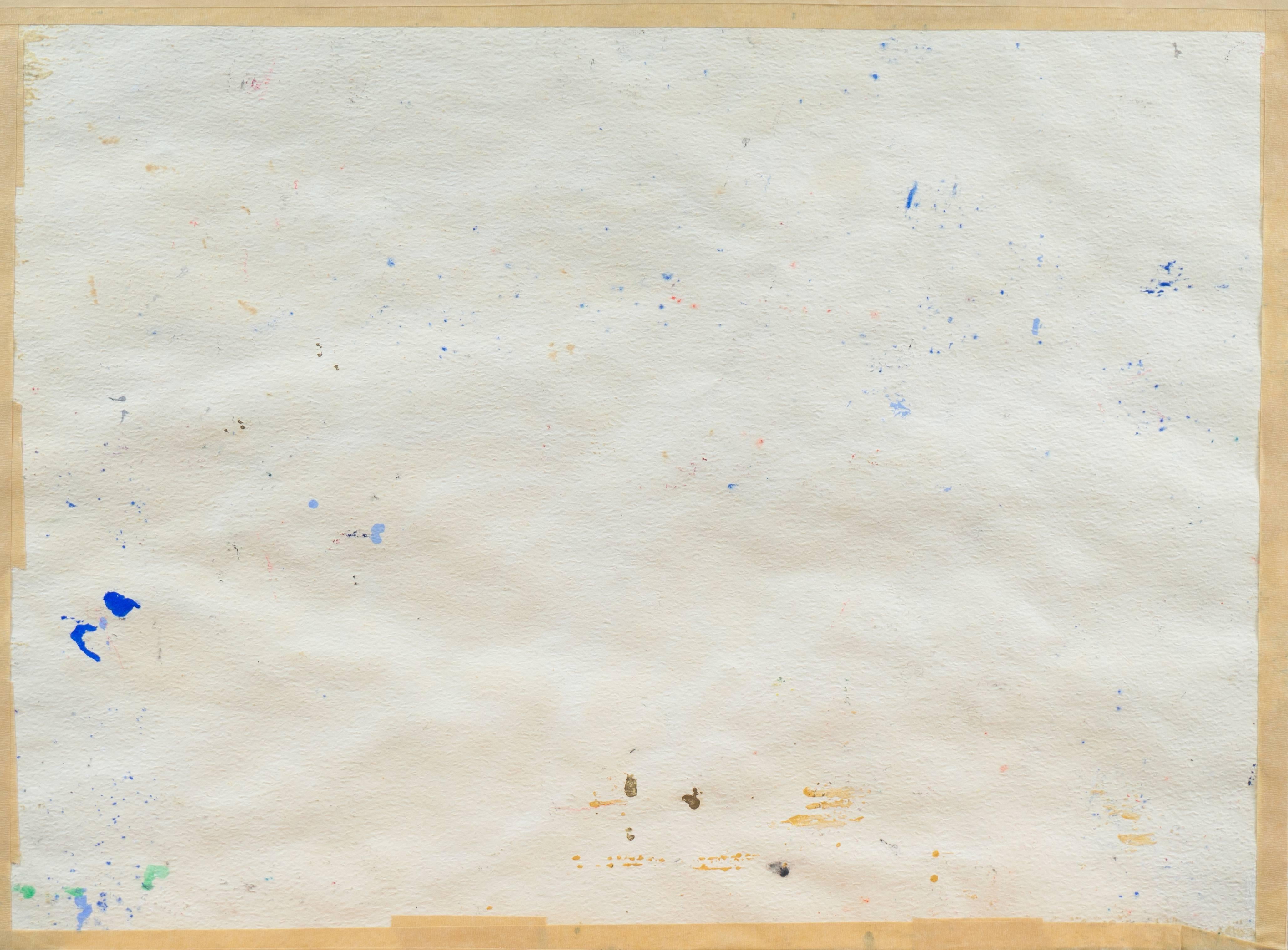 'Abstract in Coral and Indigo', American Action Painting For Sale 5