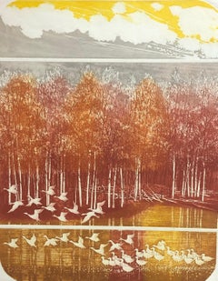 Vintage Meadow-Limited Edition Etching, Signed by Artist