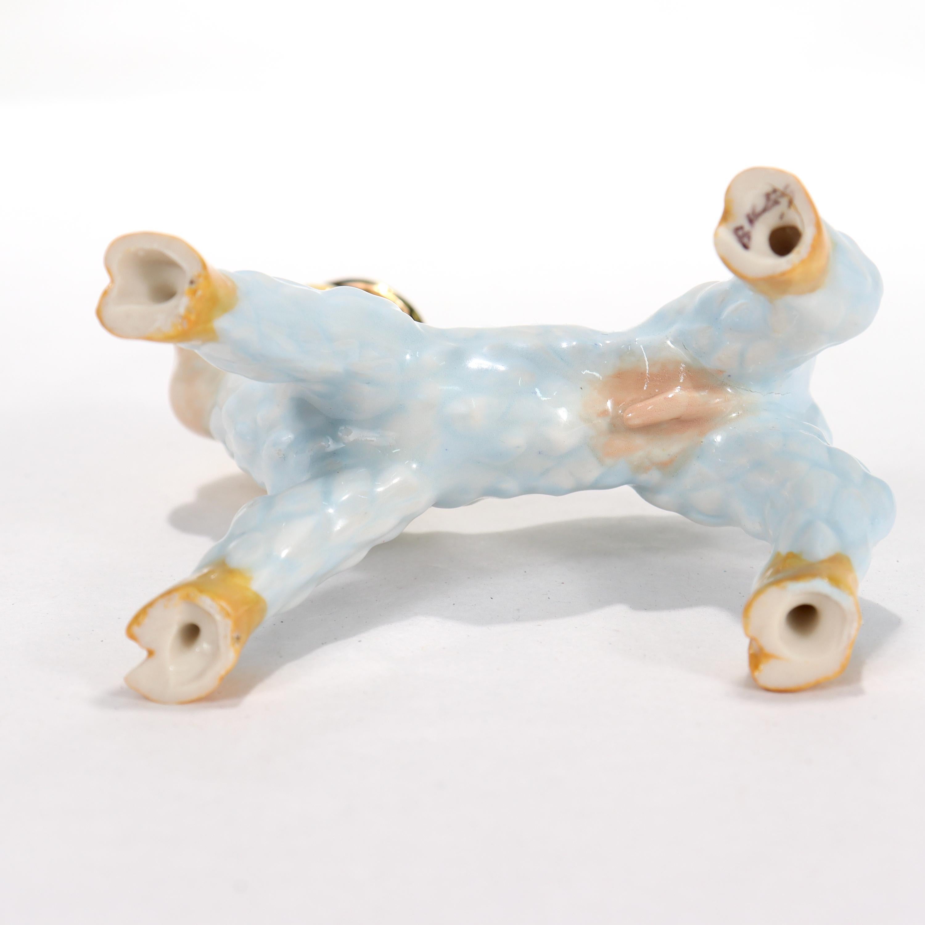 Contemporary Russel Biles 'Mary Had a Little Lamb' Porcelain Figurine