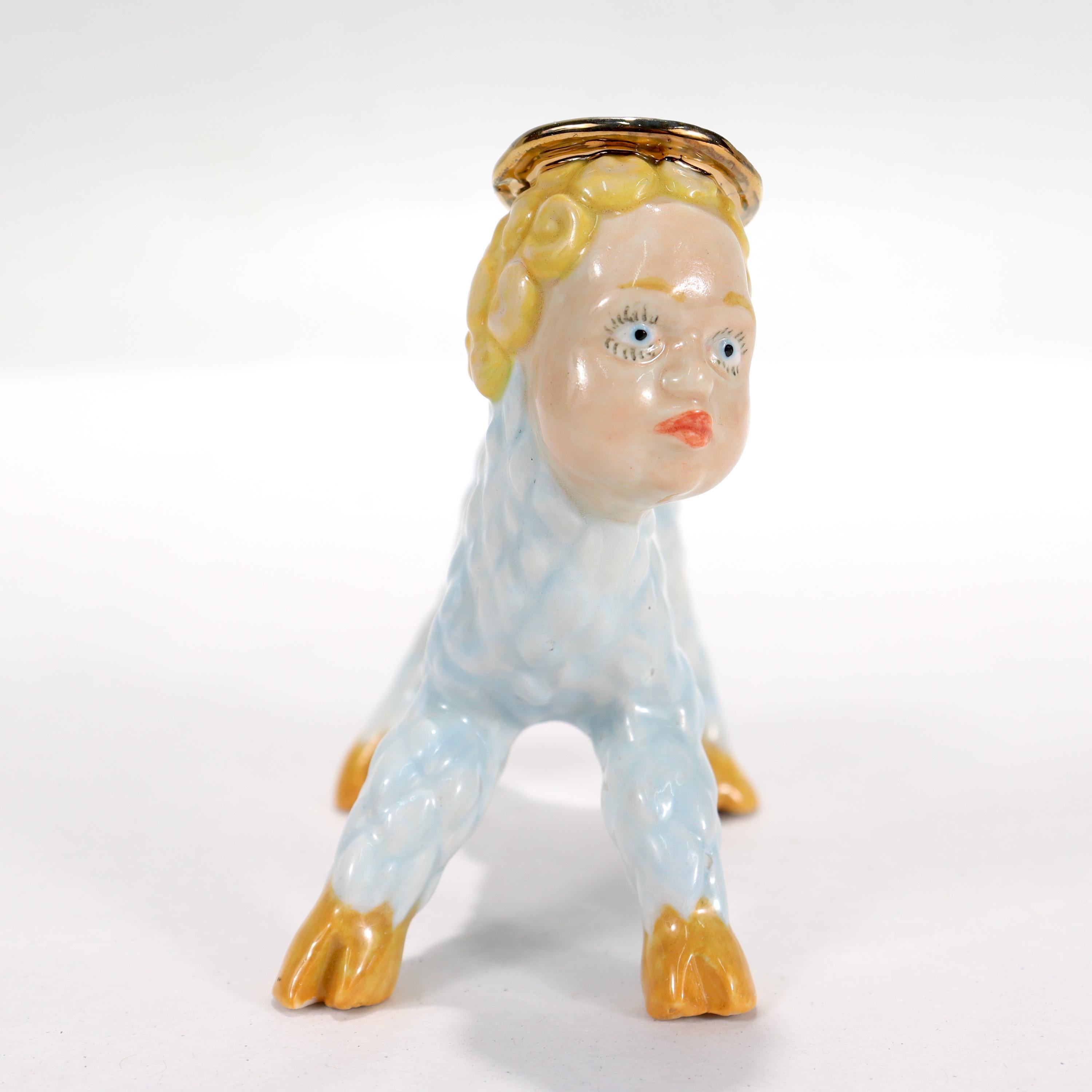 American Russel Biles 'Mary Had a Little Lamb' Porcelain Figurine