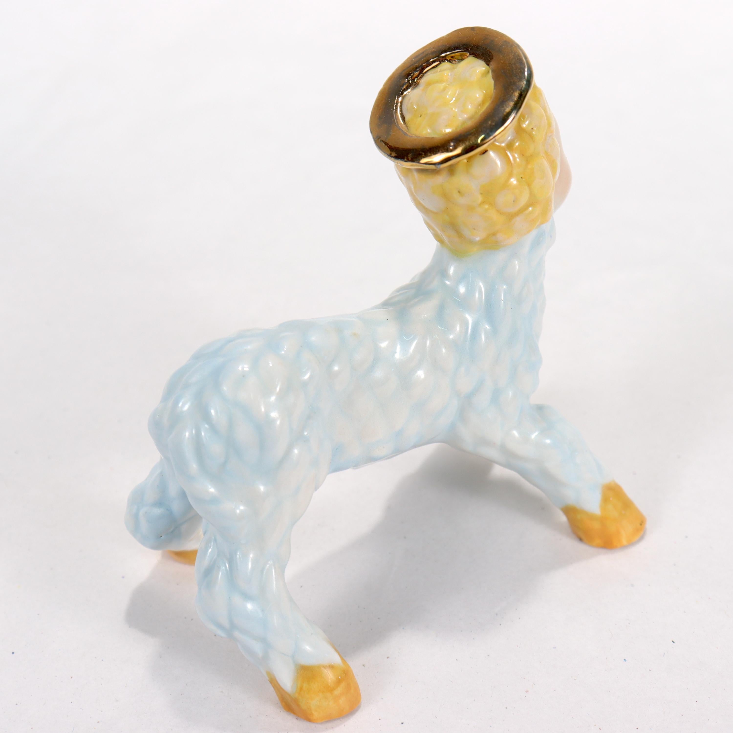 Russel Biles 'Mary Had a Little Lamb' Porcelain Figurine In Good Condition In Philadelphia, PA