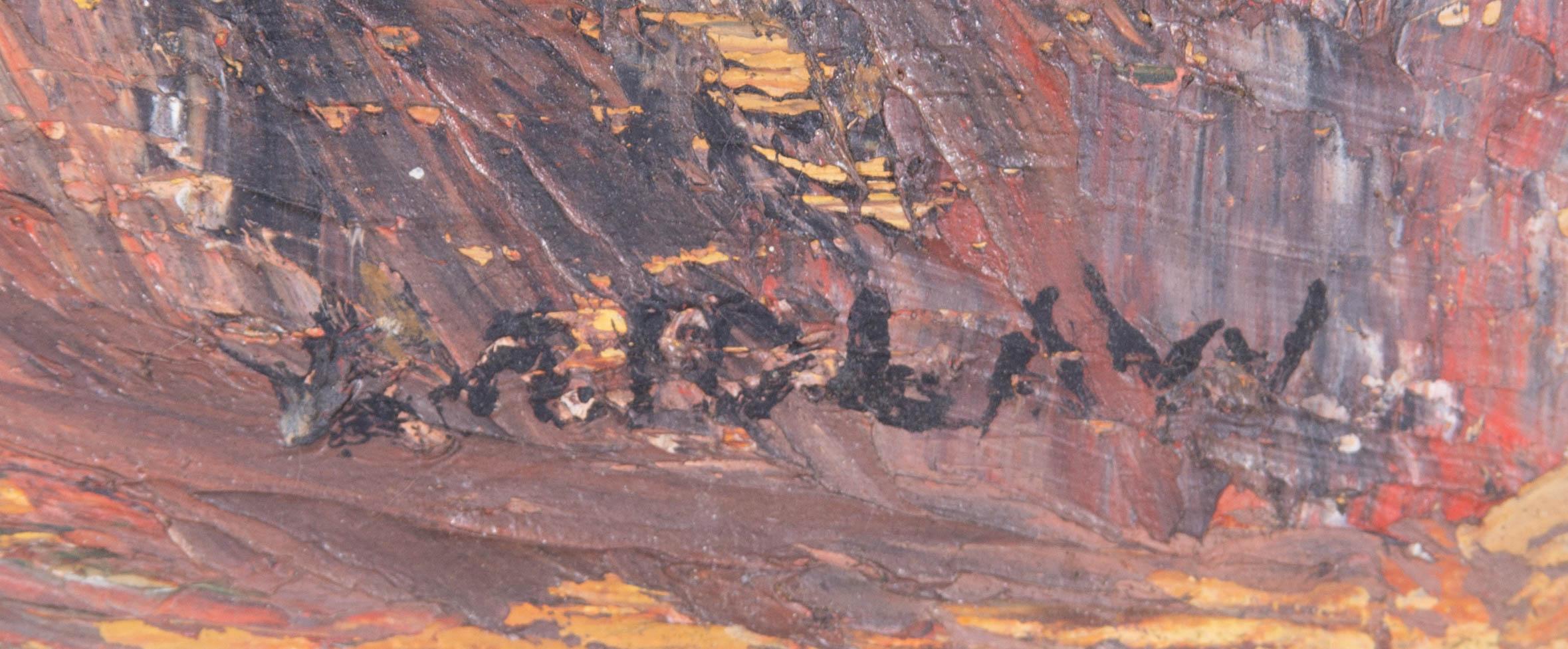 Russel Roberts Laidlaw (1895-1981) - Mid 20th Century Oil, Study In Red For Sale 1