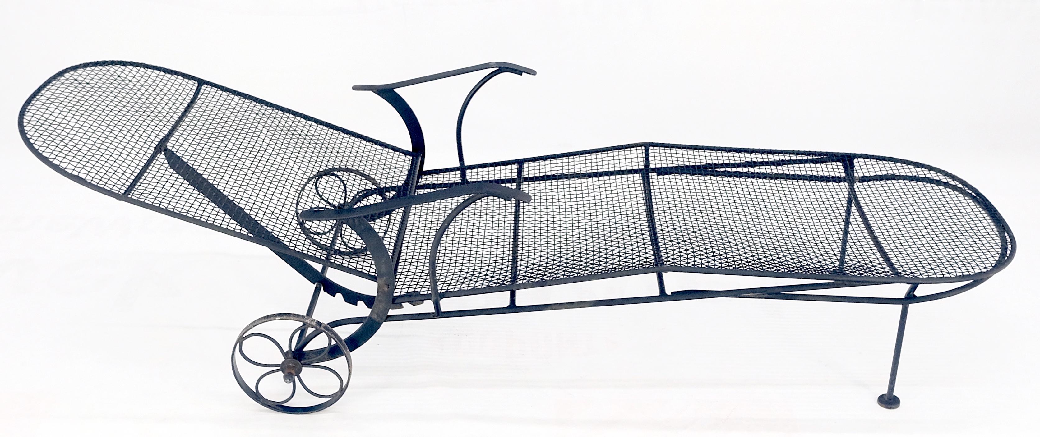 Soudé Fauteuil de salon à dossier réglable en maille Russel Woodard des années 1960 en vente